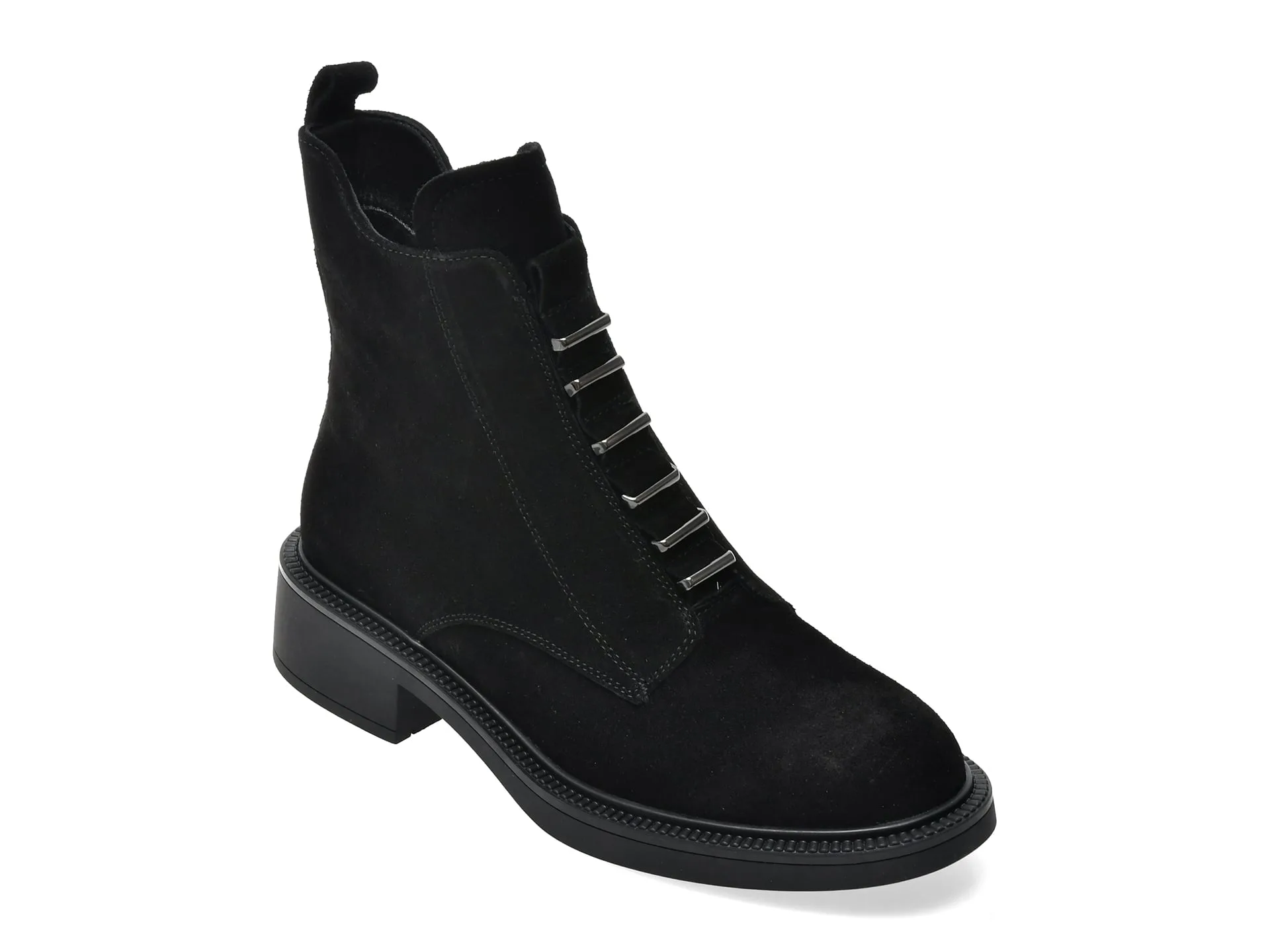 Ghete EPICA negre, 605028, din piele intoarsa 1 Ghete EPICA negre