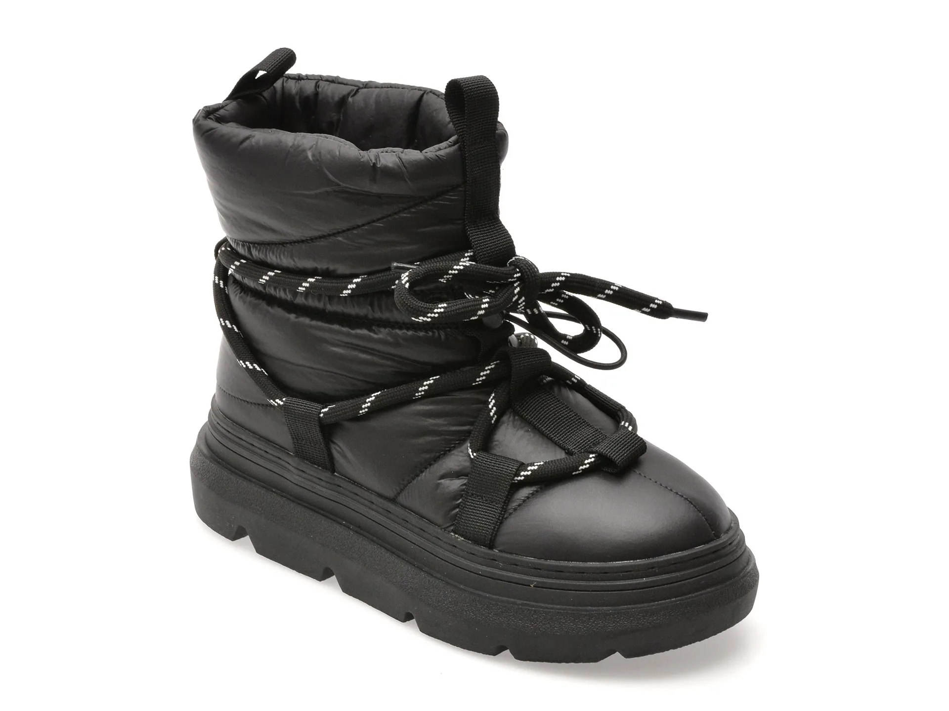 Ghete EPICA negre, 7162, din material textil 1 Ghete EPICA negre