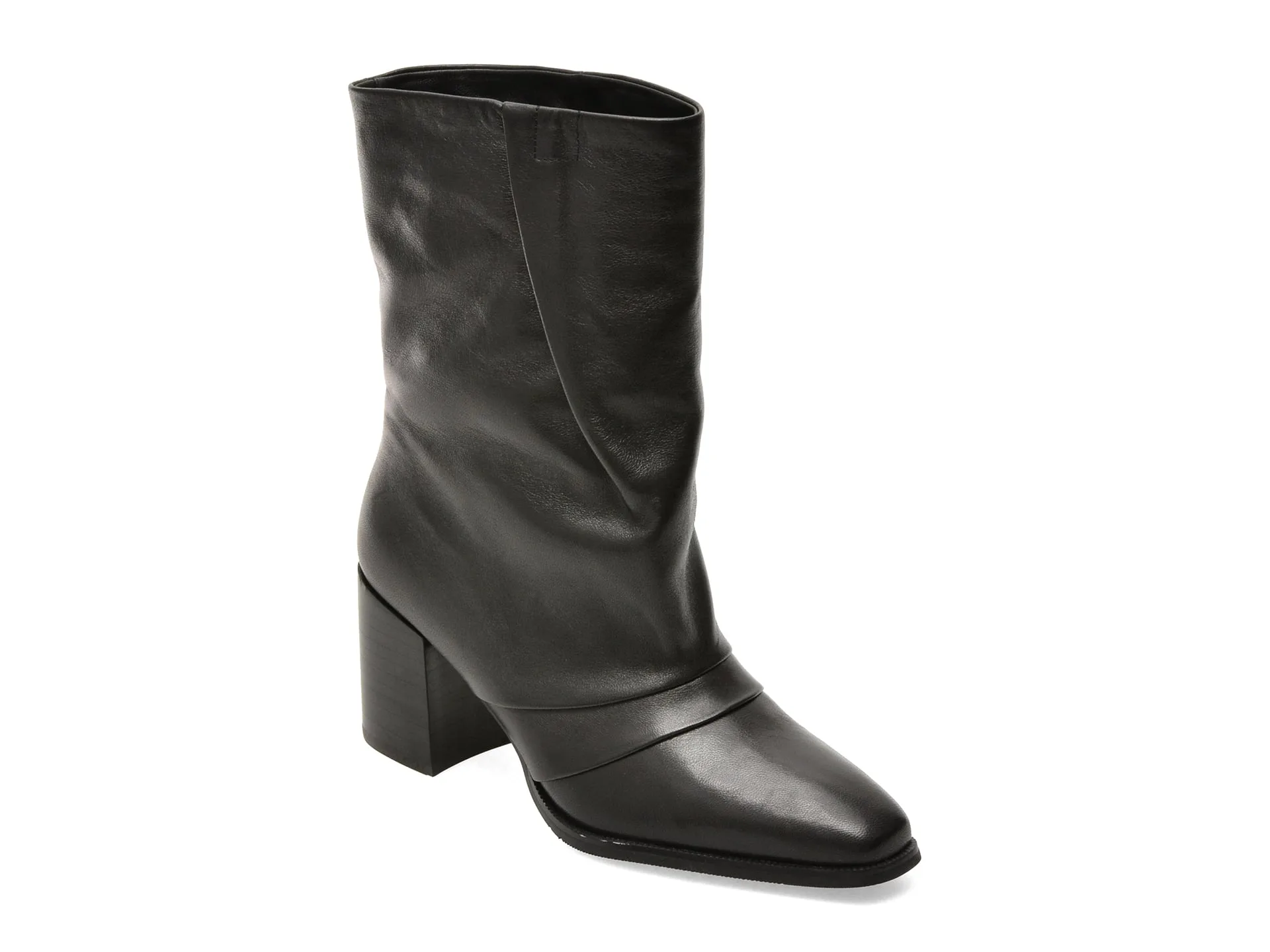 Ghete EPICA negre, H688, din piele naturala 1 Ghete EPICA negre