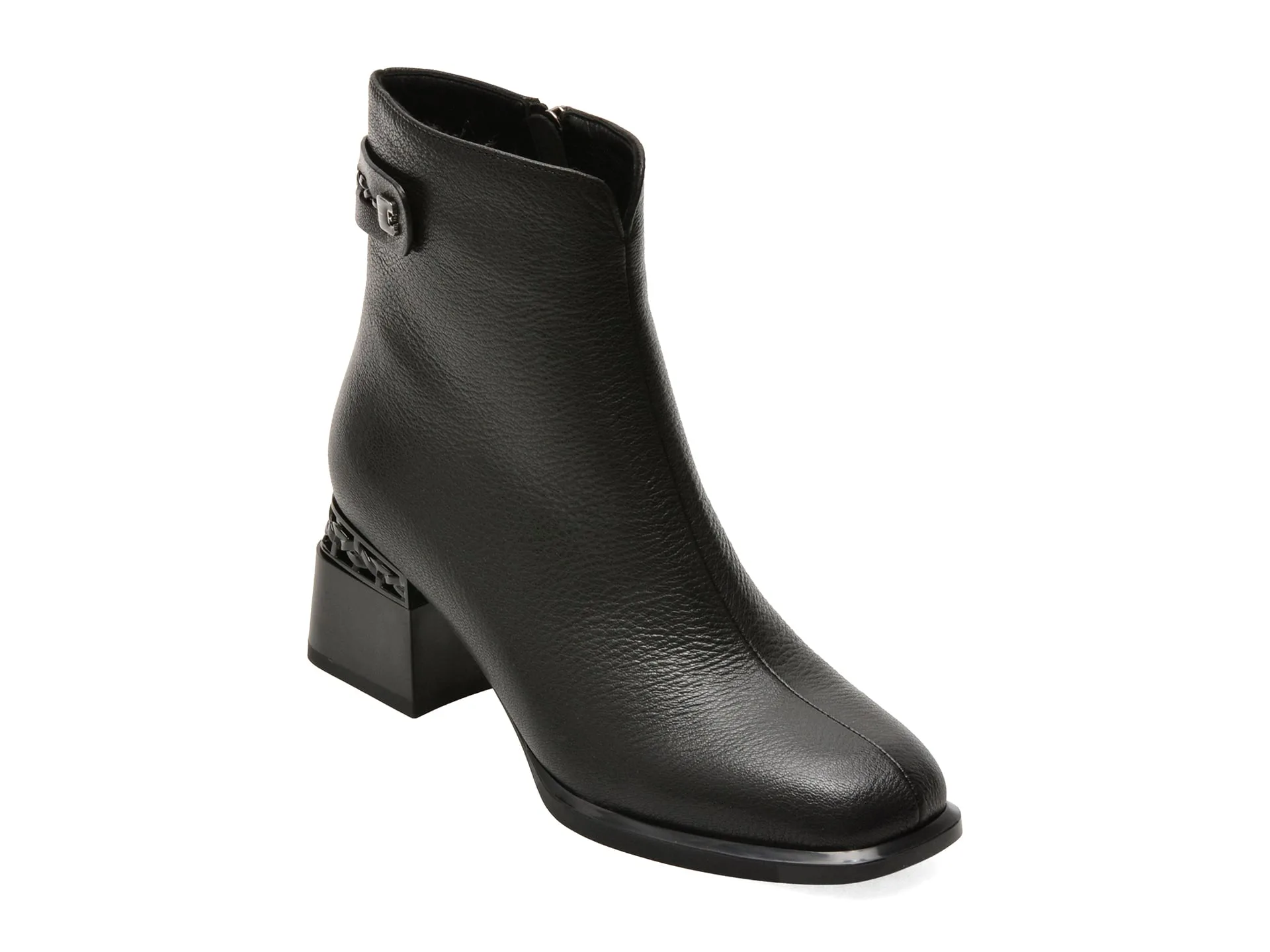 Ghete EPICA negre, RA2863, din piele naturala 1 Ghete EPICA negre