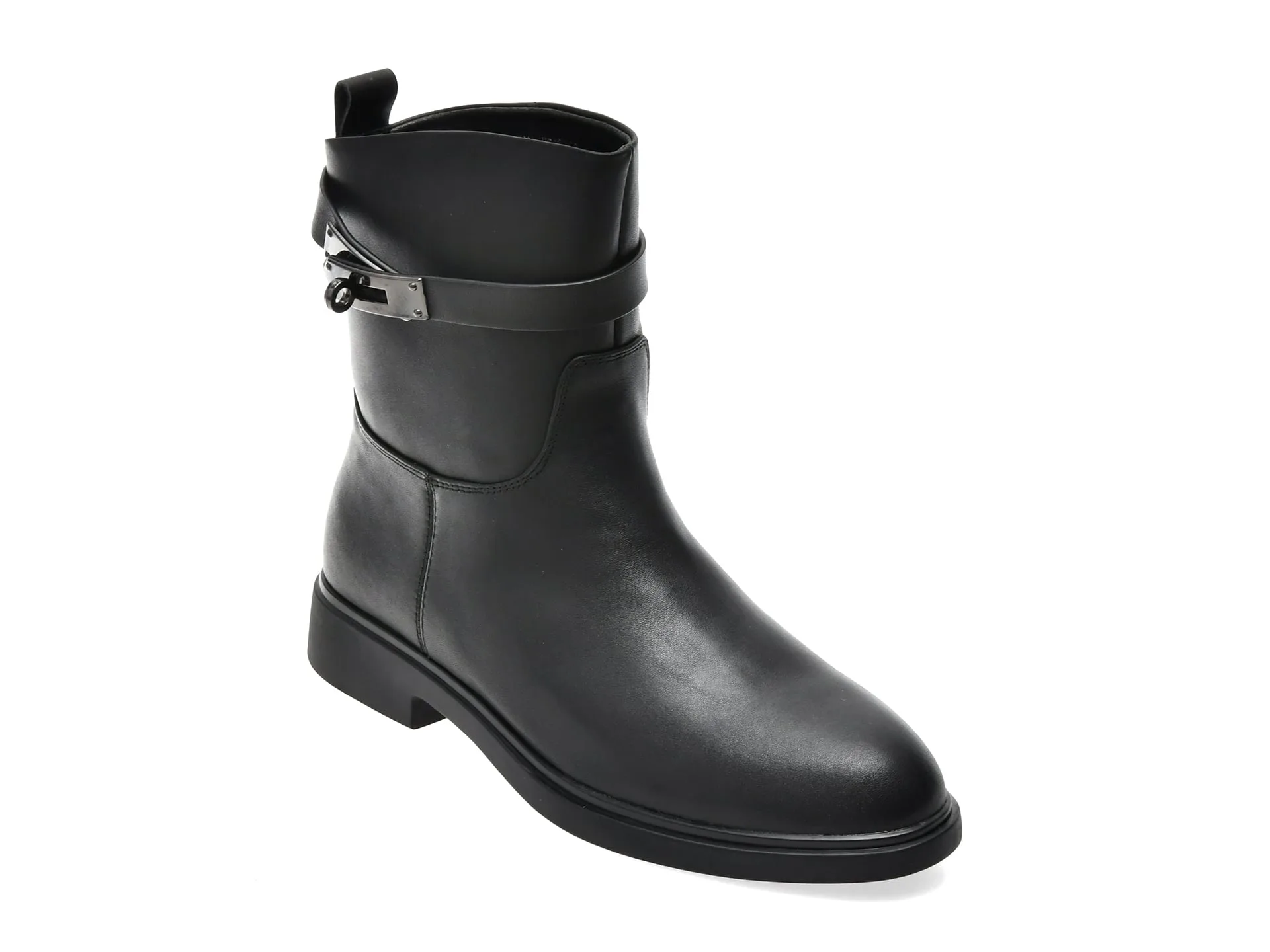 Ghete EPICA negre, T1586A, din piele naturala 1 Ghete EPICA negre