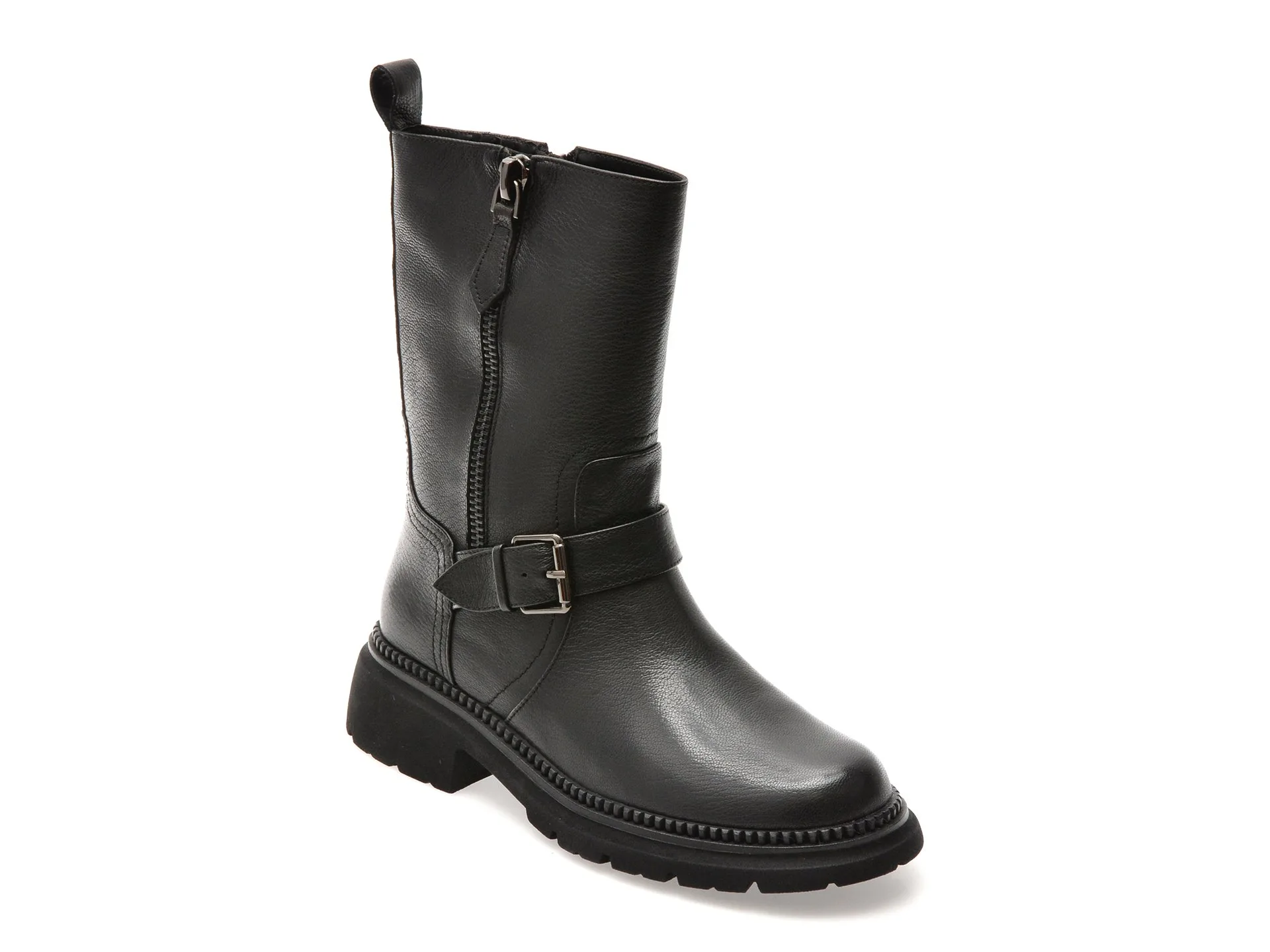 Ghete EPICA negre, W389D8, din piele naturala 1 Ghete EPICA negre