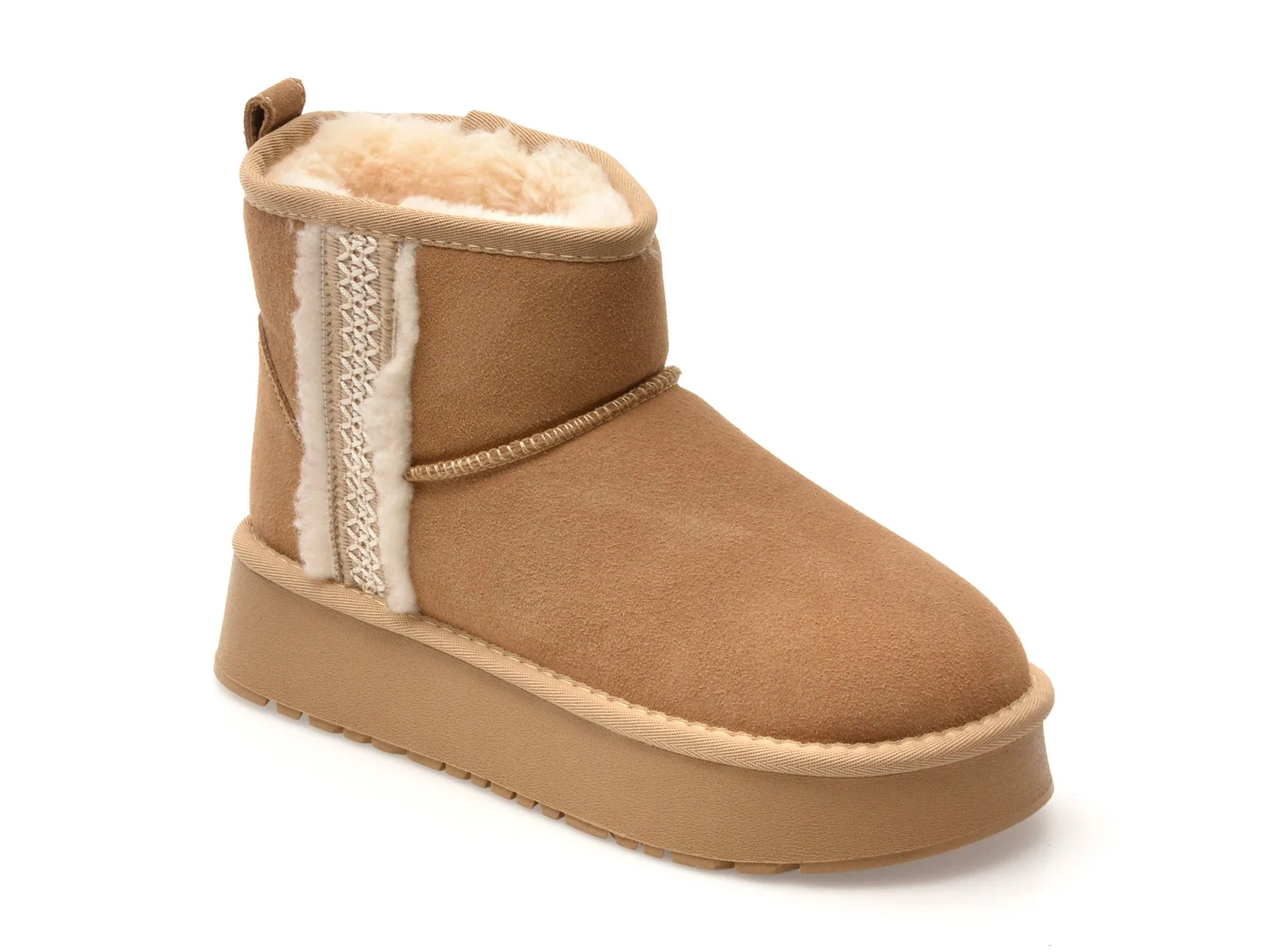 Ghete FLAVIA PASSINI maro, 239261, din piele intoarsa 1 Ghete FLAVIA PASSINI maro