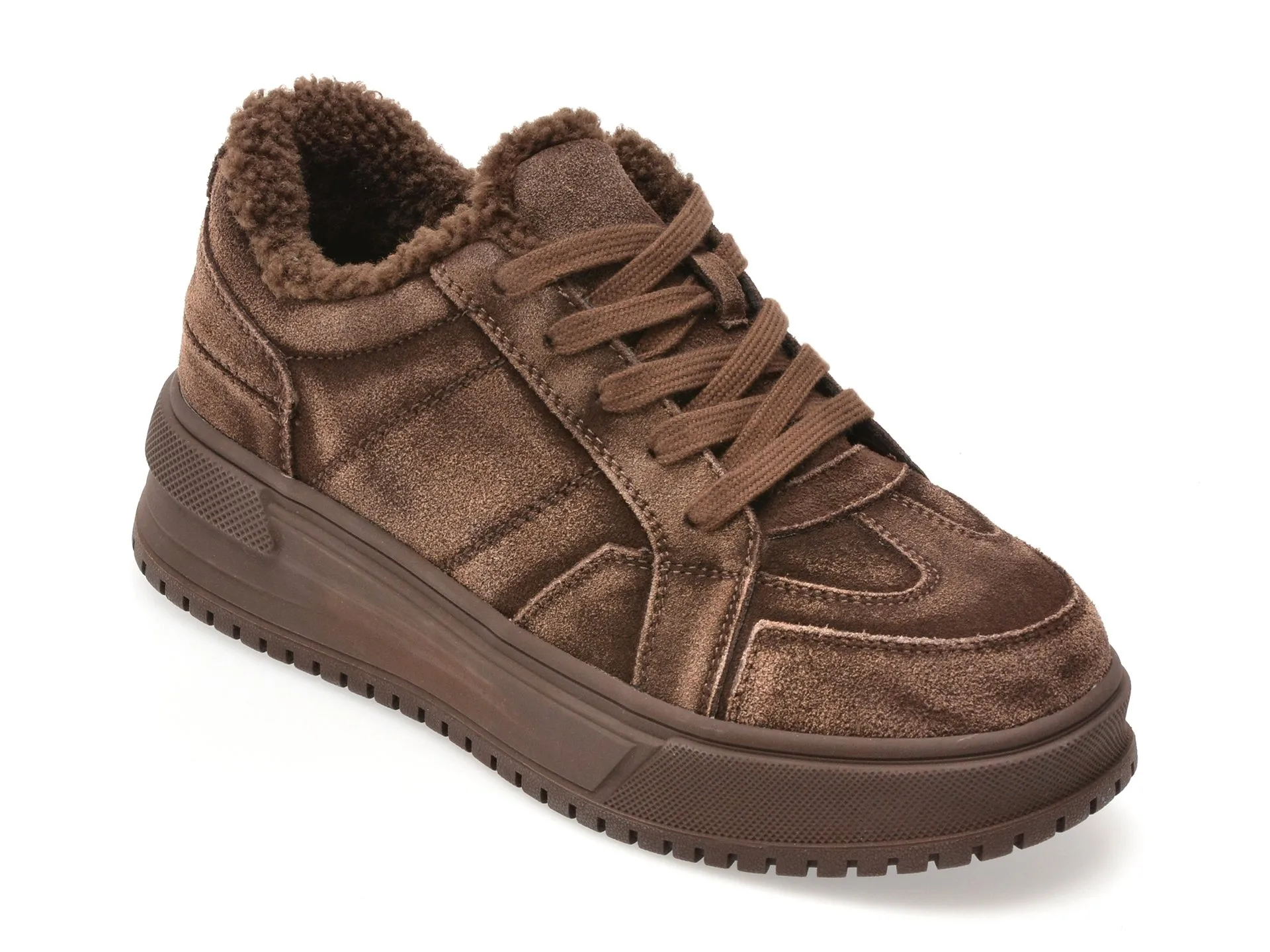 Ghete FLAVIA PASSINI maro, 50253, din piele intoarsa 1 Ghete FLAVIA PASSINI maro