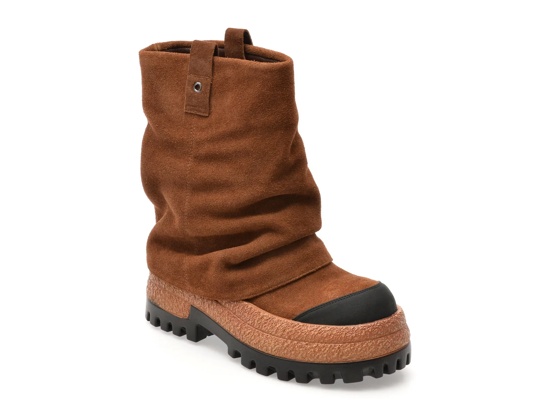 Ghete FLAVIA PASSINI maro, 56083, din piele intoarsa 1 Ghete FLAVIA PASSINI maro