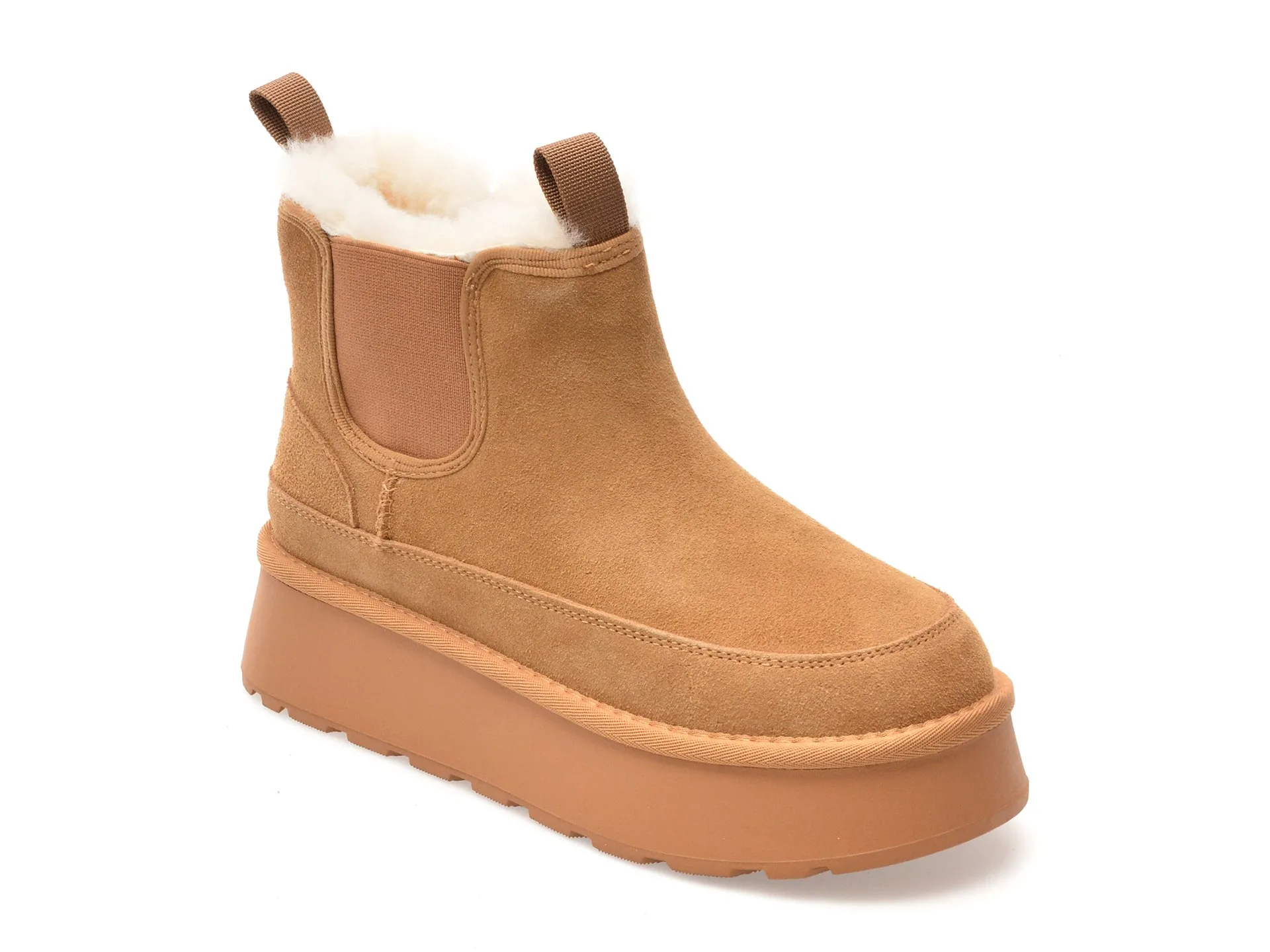 Ghete FLAVIA PASSINI maro, 7522, din piele intoarsa 1 Ghete FLAVIA PASSINI maro