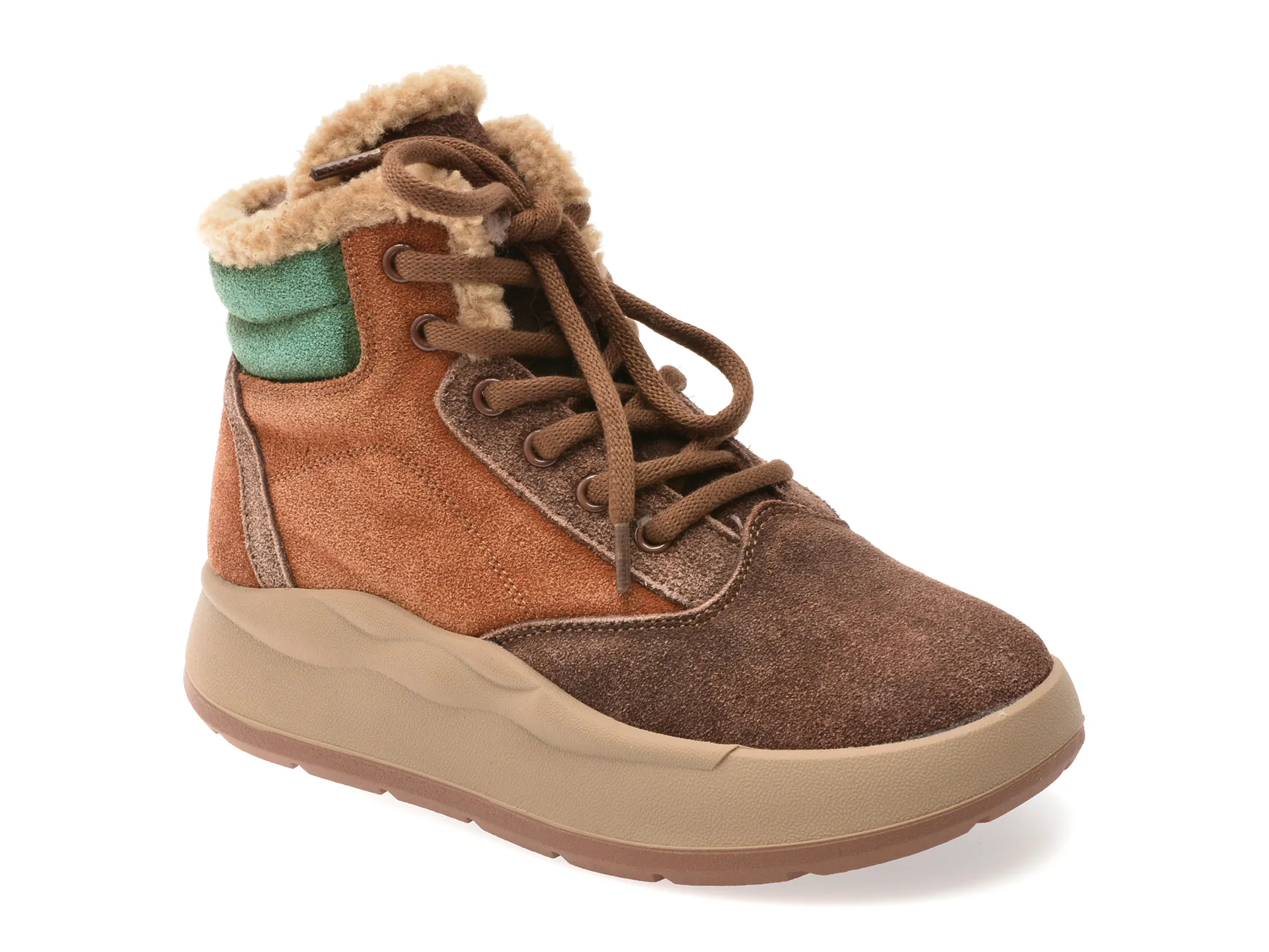 Ghete FLAVIA PASSINI maro, 83185, din piele intoarsa 1 Ghete FLAVIA PASSINI maro