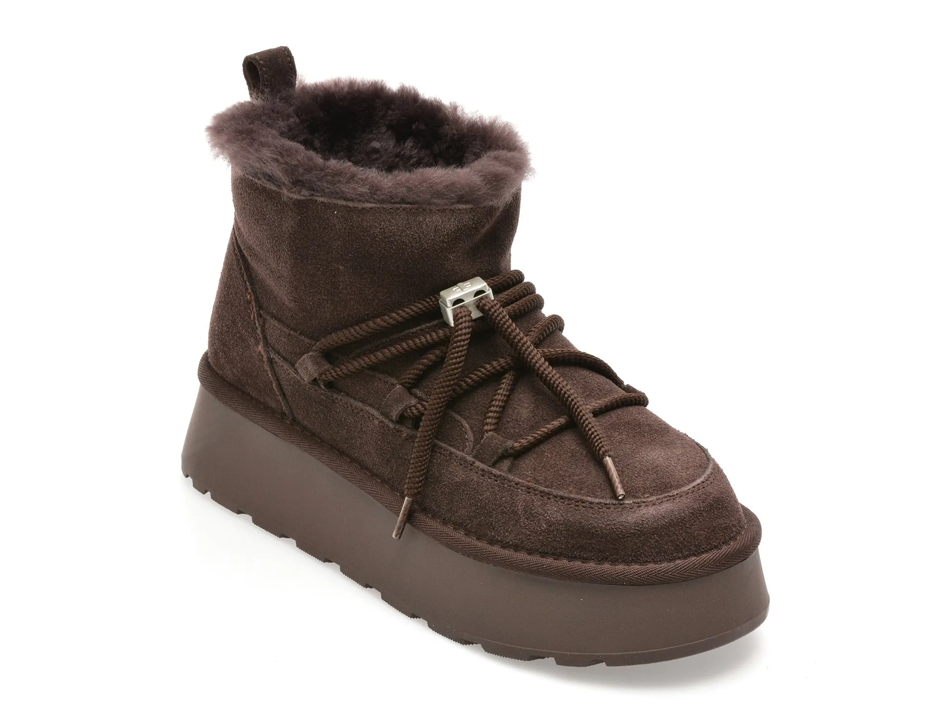 Ghete FLAVIA PASSINI maro, 9533, din piele intoarsa 1 Ghete FLAVIA PASSINI maro