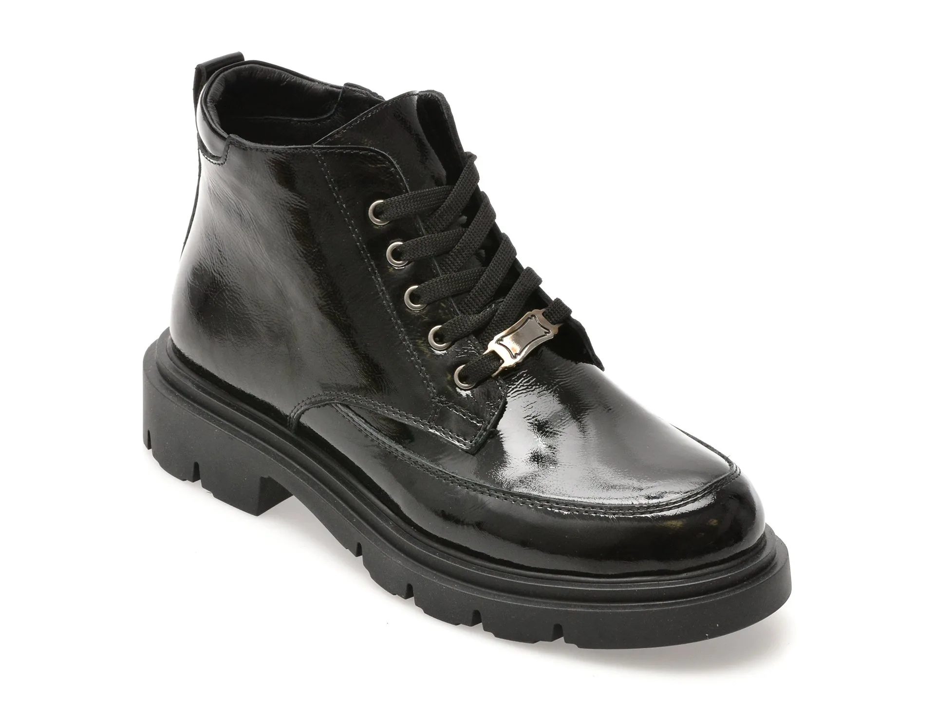 Ghete FLAVIA PASSINI negre, 1001SYR, din piele naturala lacuita 1 Ghete FLAVIA PASSINI negre