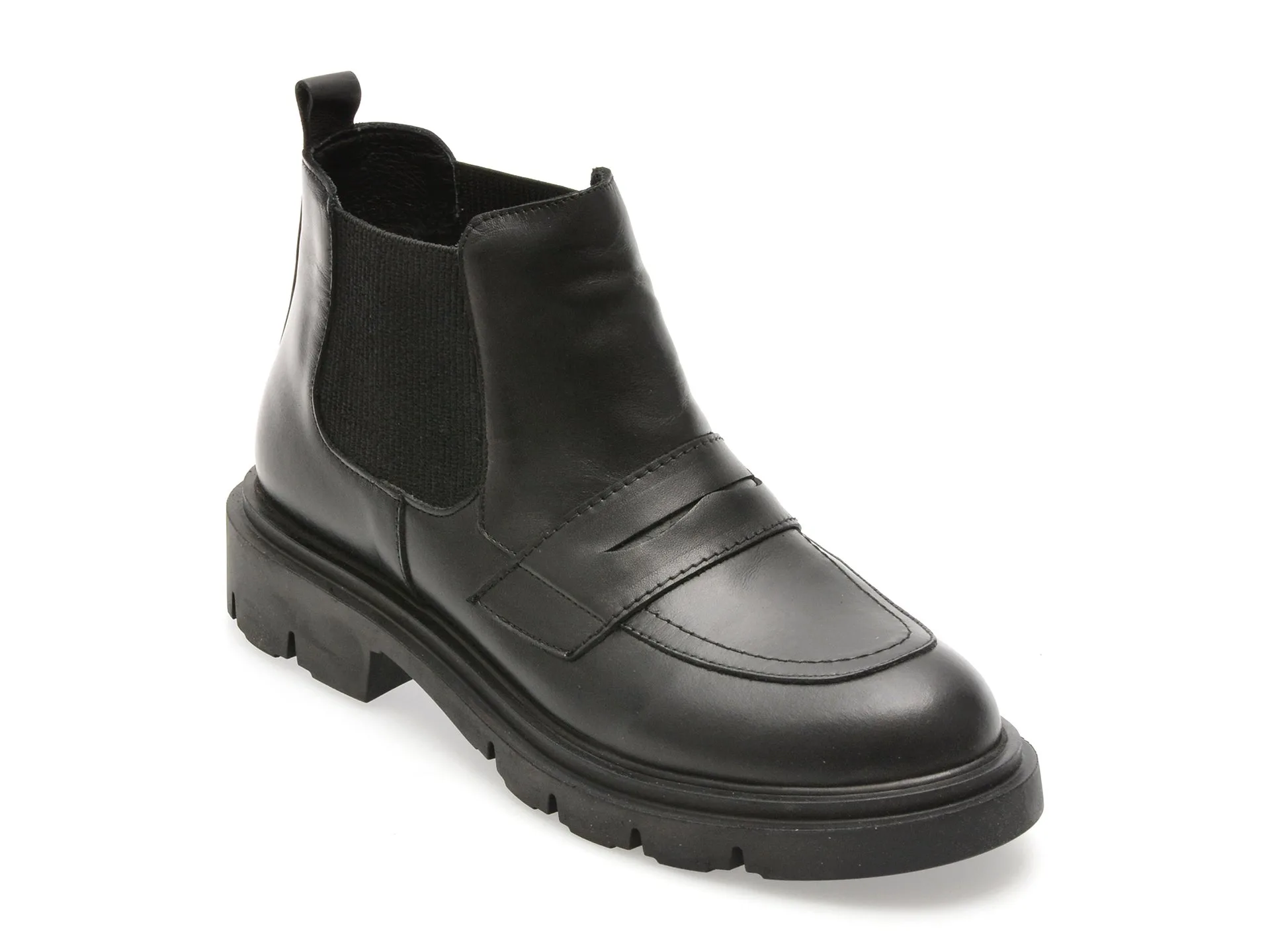 Ghete FLAVIA PASSINI negre, 1002SYD, din piele naturala 1 Ghete FLAVIA PASSINI negre