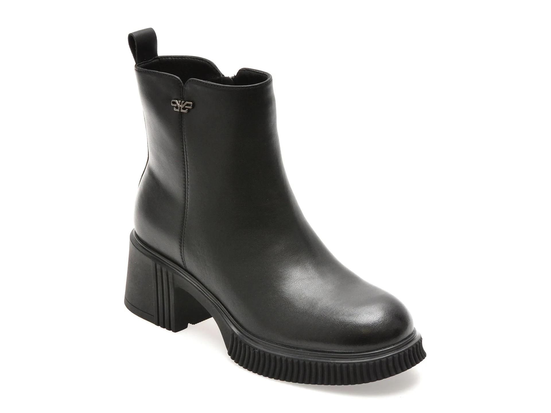 Ghete FLAVIA PASSINI negre, 4J215, din piele naturala 1 Ghete FLAVIA PASSINI negre