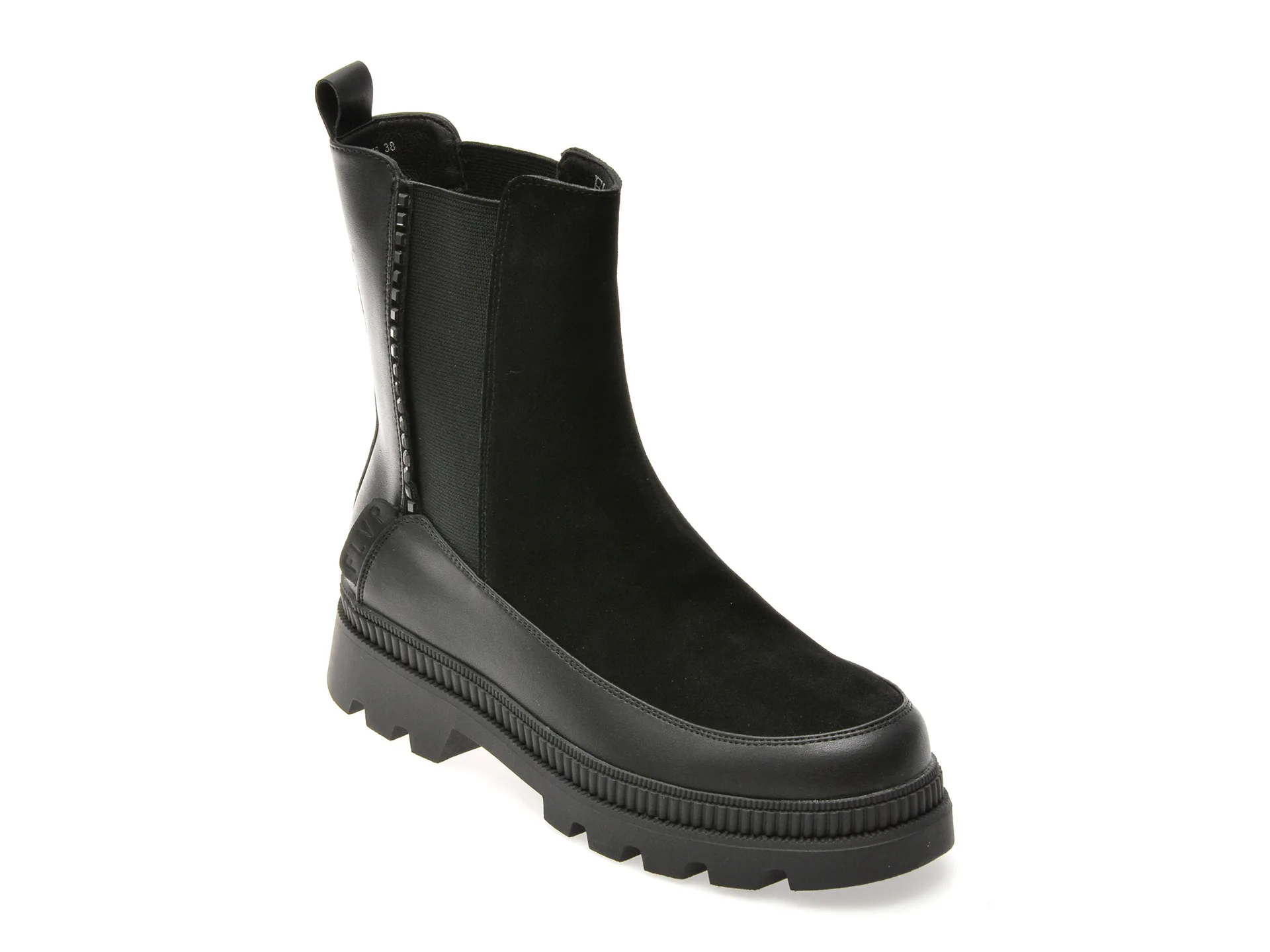 Ghete FLAVIA PASSINI negre, 4J315, din piele intoarsa 1 Ghete FLAVIA PASSINI negre