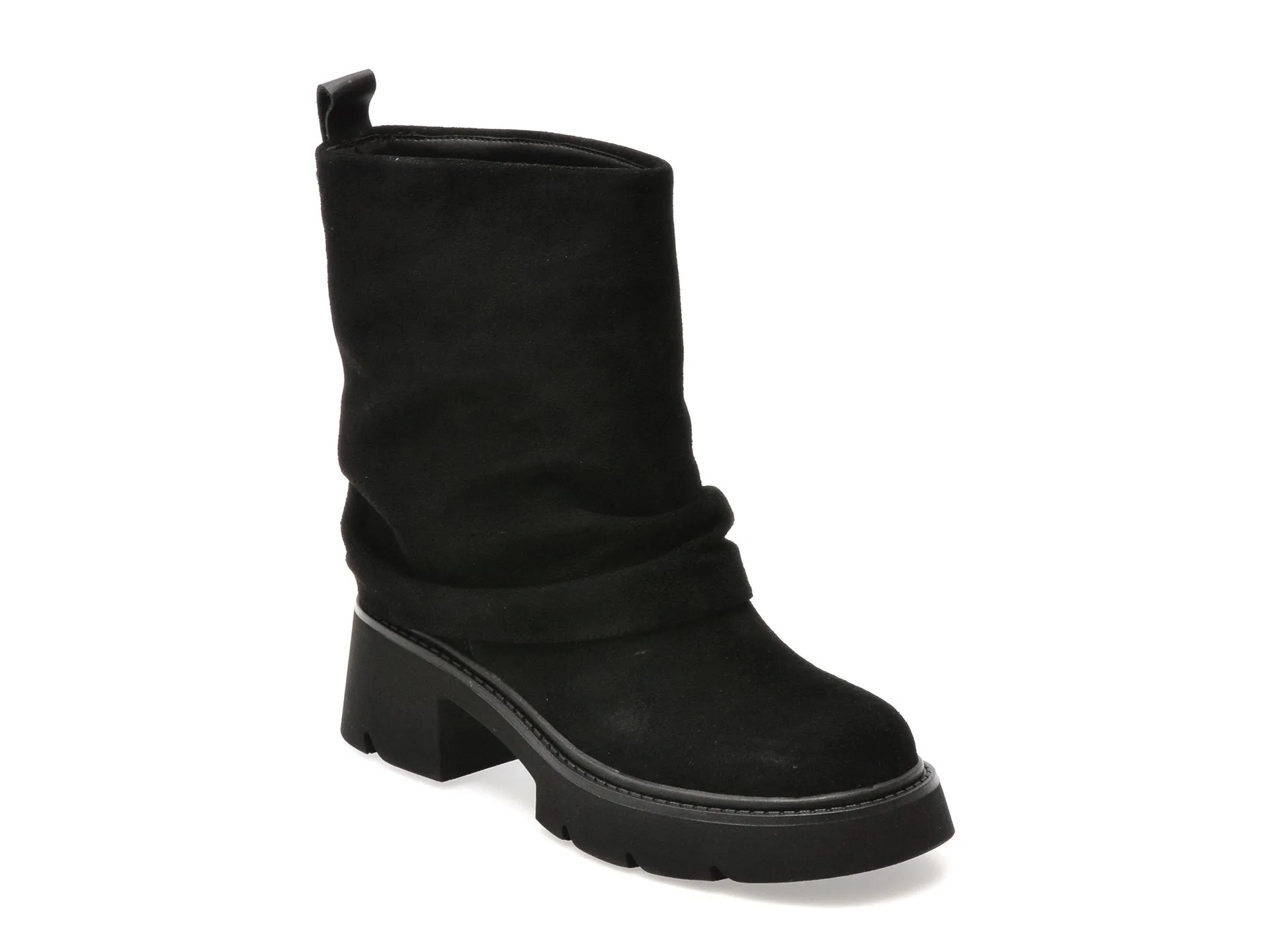 Ghete FLAVIA PASSINI negre, 56153, din piele intoarsa 1 Ghete FLAVIA PASSINI negre