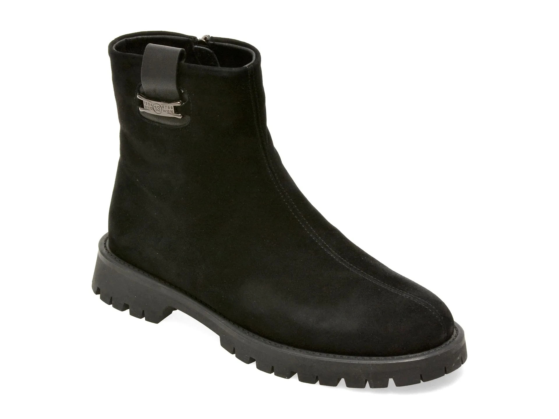 Ghete FLAVIA PASSINI negre, 7059, din piele intoarsa 1 Ghete FLAVIA PASSINI negre