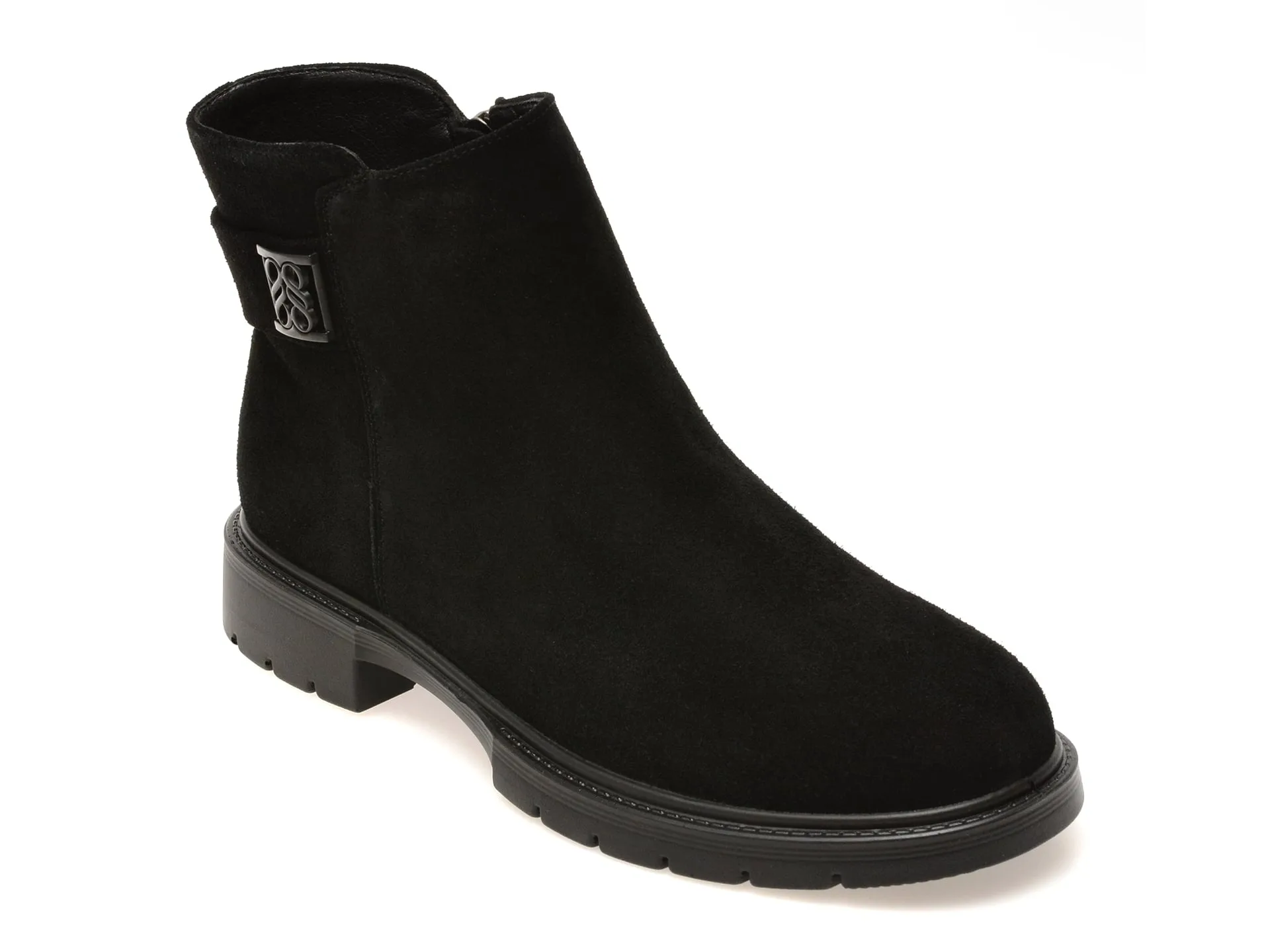 Ghete FLAVIA PASSINI negre, 8301, din piele intoarsa 1 Ghete FLAVIA PASSINI negre