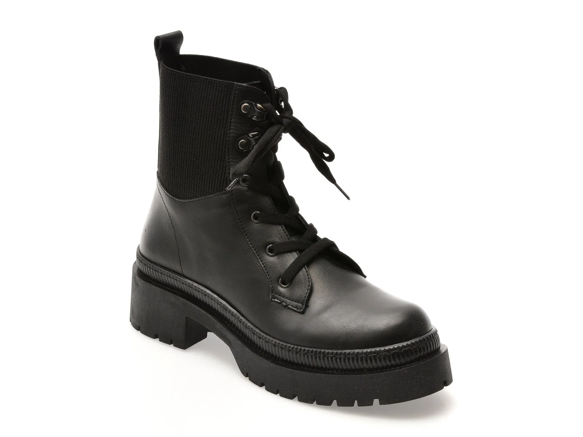 Ghete FLAVIA PASSINI negre, 902SYD, din piele naturala 1 Ghete FLAVIA PASSINI negre