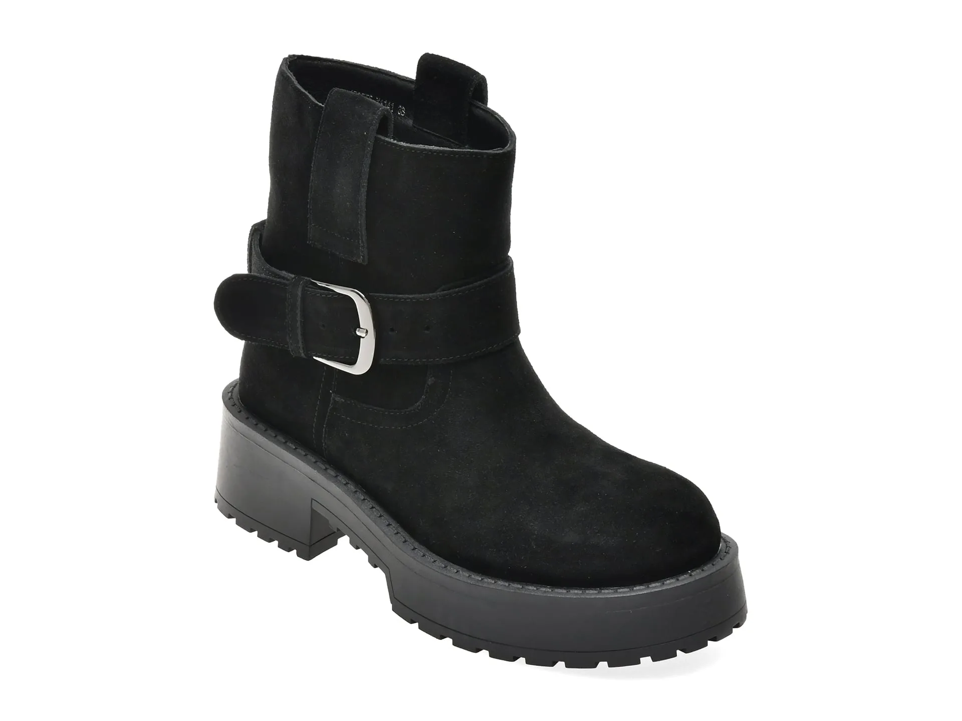 Ghete FLAVIA PASSINI negre, AD3755, din piele intoarsa 1 Ghete FLAVIA PASSINI negre
