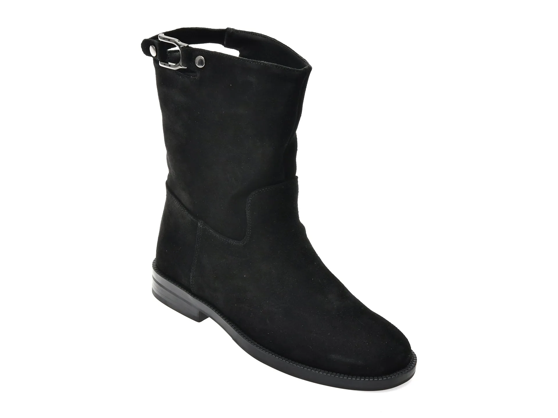 Ghete FLAVIA PASSINI negre, ATC473, din piele intoarsa 1 Ghete FLAVIA PASSINI negre