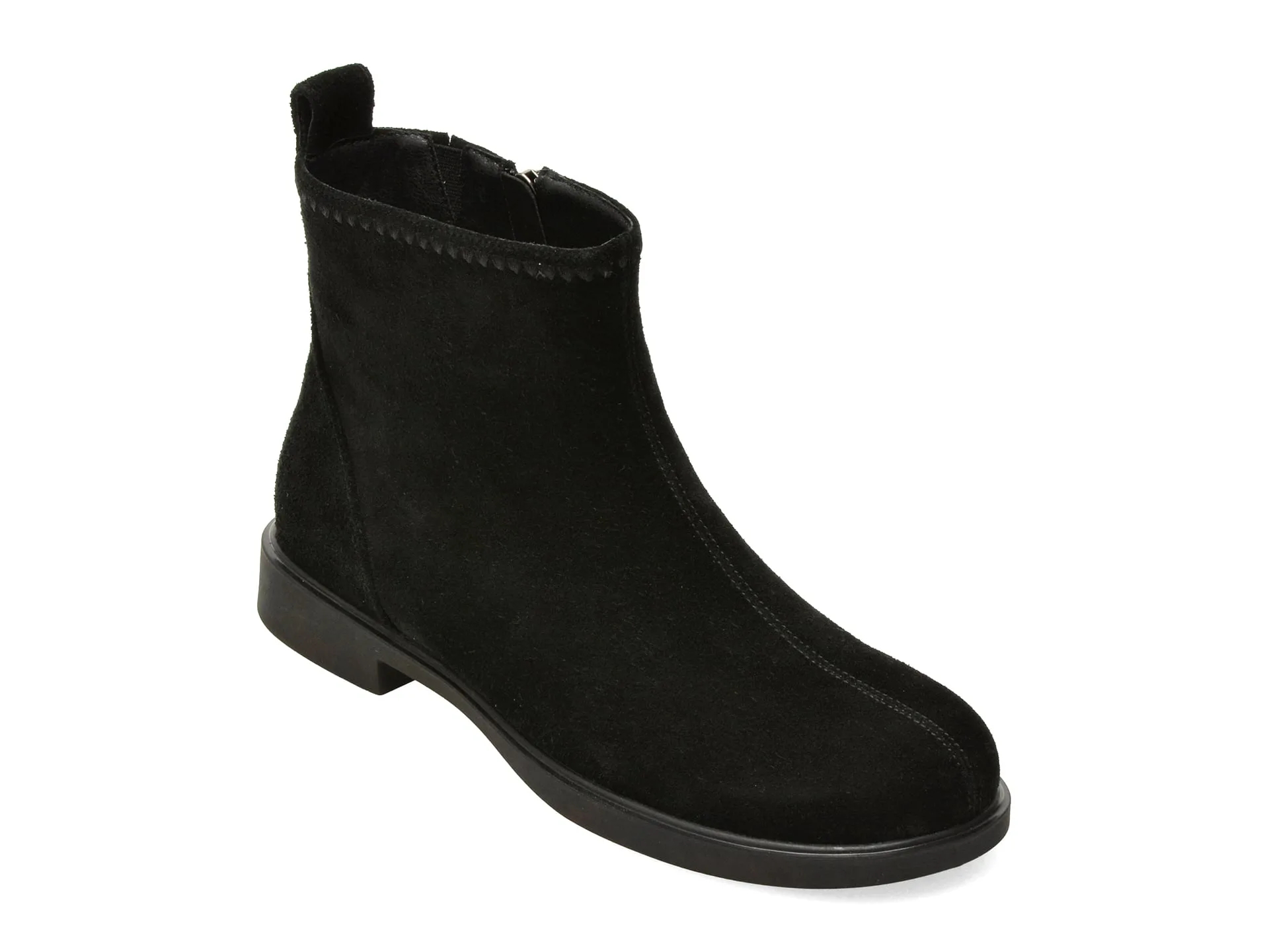 Ghete FLAVIA PASSINI negre, ATC475, din piele intoarsa 1 Ghete FLAVIA PASSINI negre