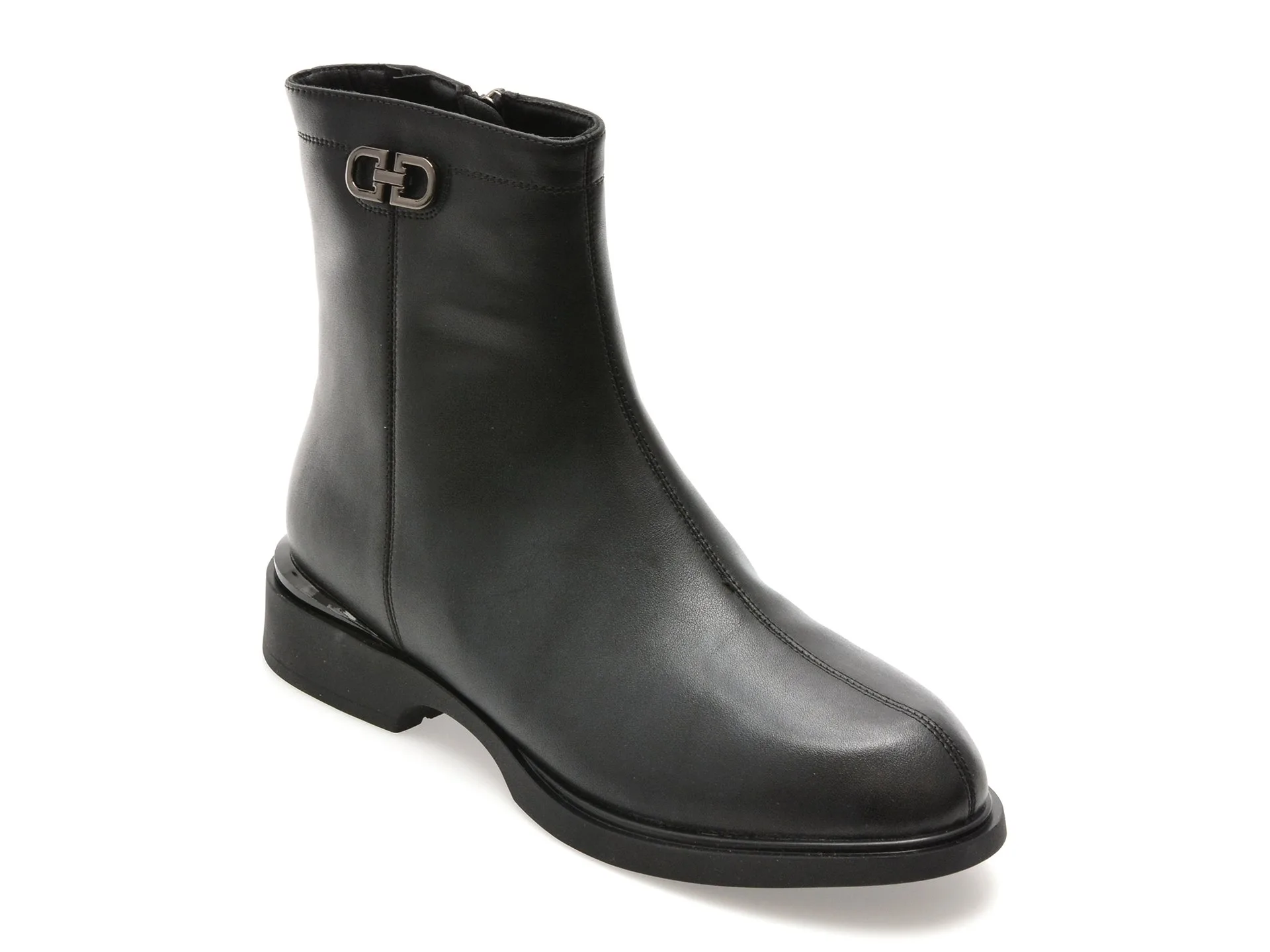 Ghete FLAVIA PASSINI negre, DX1285, din piele naturala 1 Ghete FLAVIA PASSINI negre