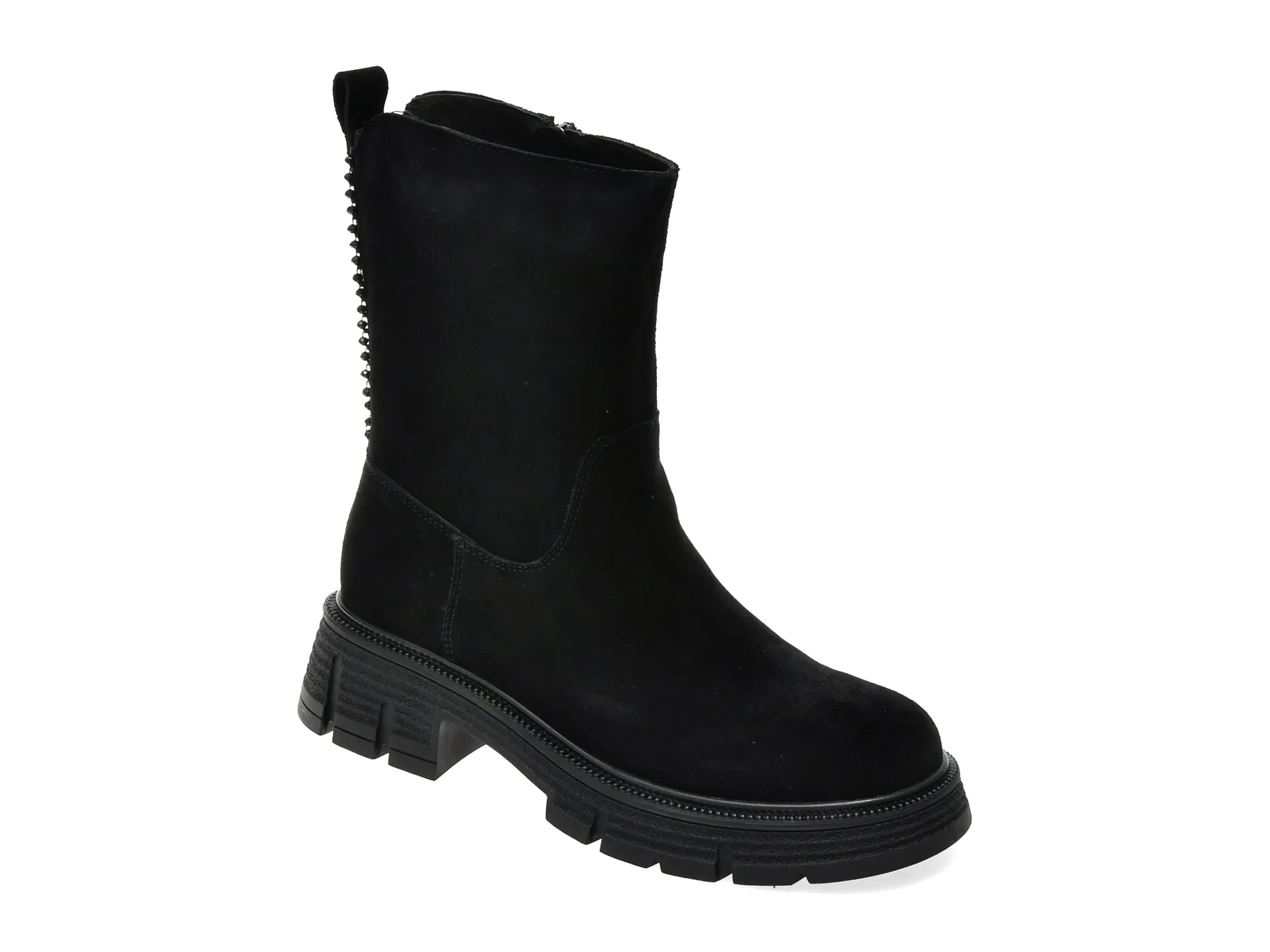 Ghete FLAVIA PASSINI negre, FC90001, din piele intoarsa 1 Ghete FLAVIA PASSINI negre