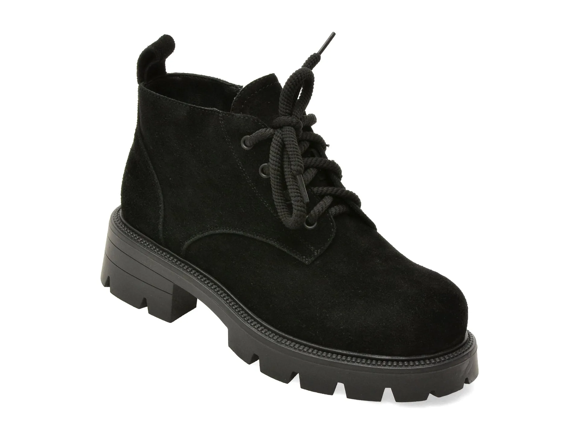 Ghete FLAVIA PASSINI negre, K208, din piele intoarsa 1 Ghete FLAVIA PASSINI negre