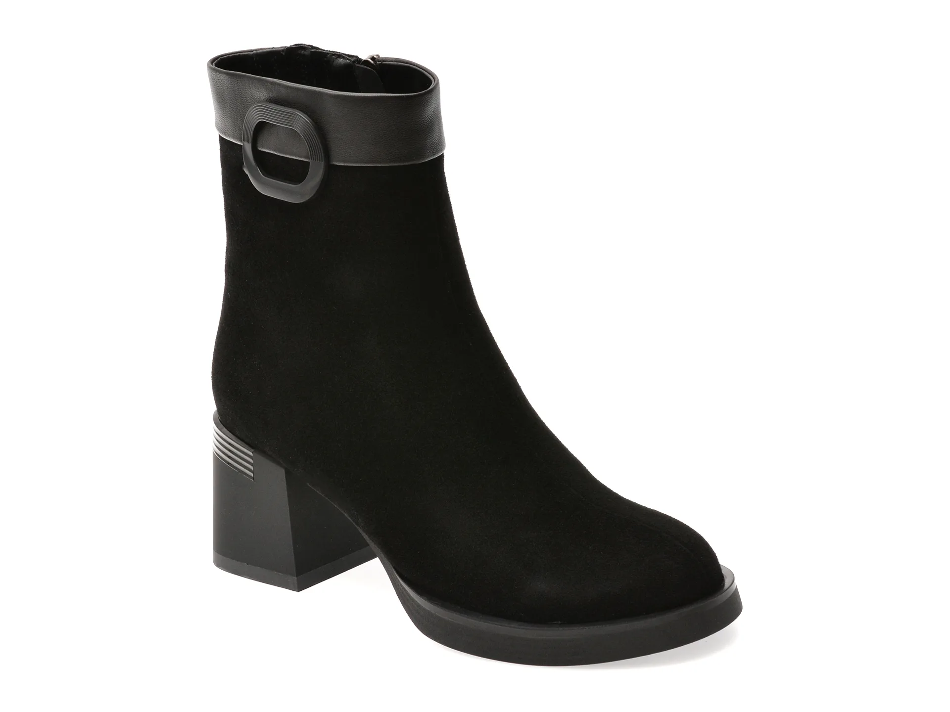 Ghete FLAVIA PASSINI negre, RT5740, din piele intoarsa 1 Ghete FLAVIA PASSINI negre