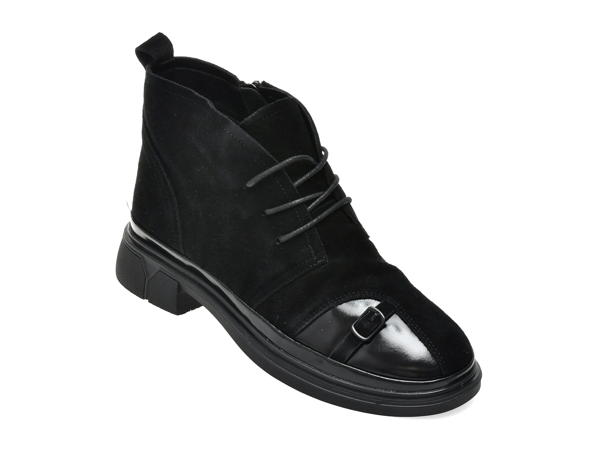 Ghete FLAVIA PASSINI negre, T1565, din piele intoarsa 1 Ghete FLAVIA PASSINI negre
