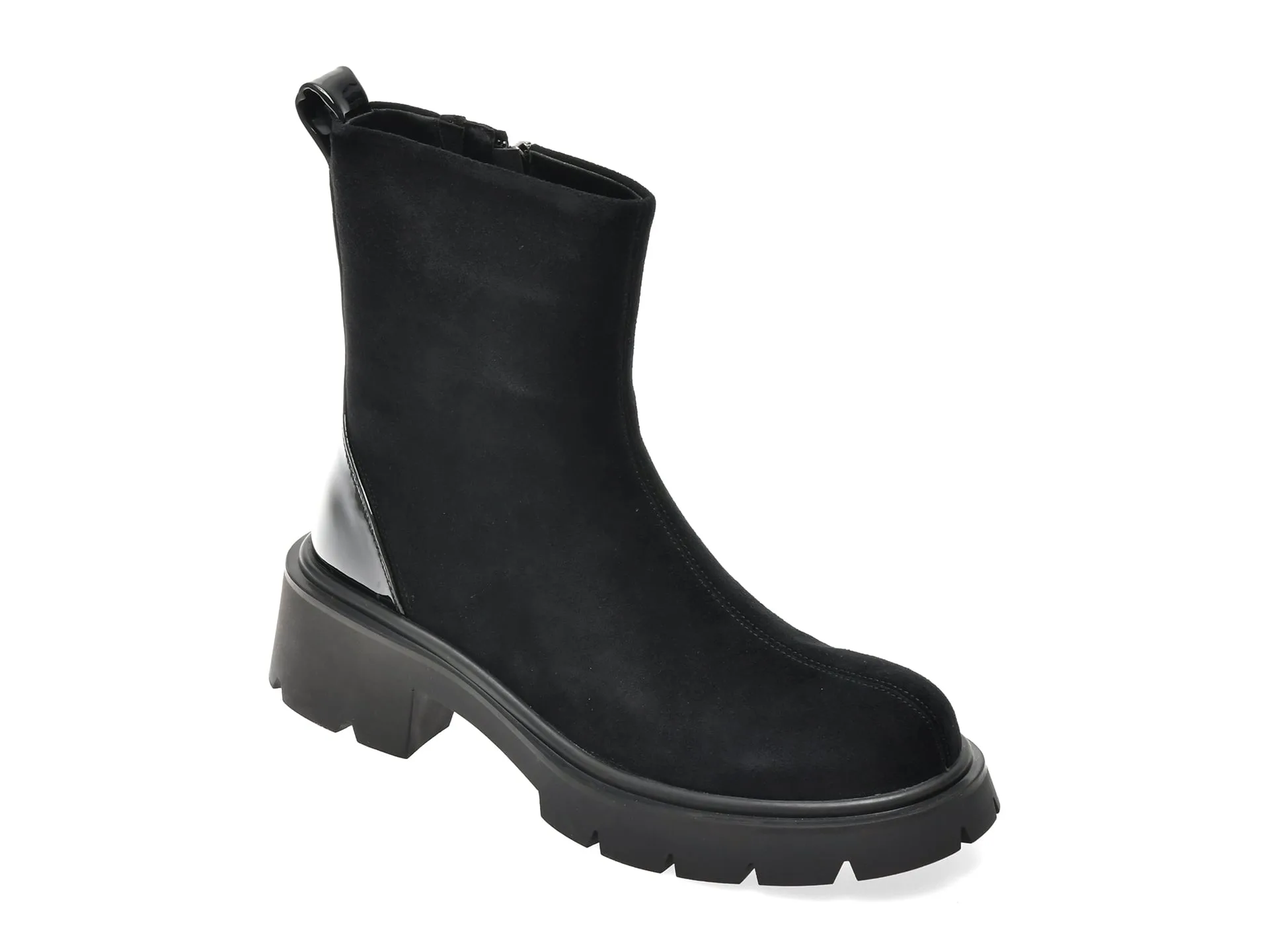 Ghete FLAVIA PASSINI negre, TC203, din piele intoarsa 1 Ghete FLAVIA PASSINI negre