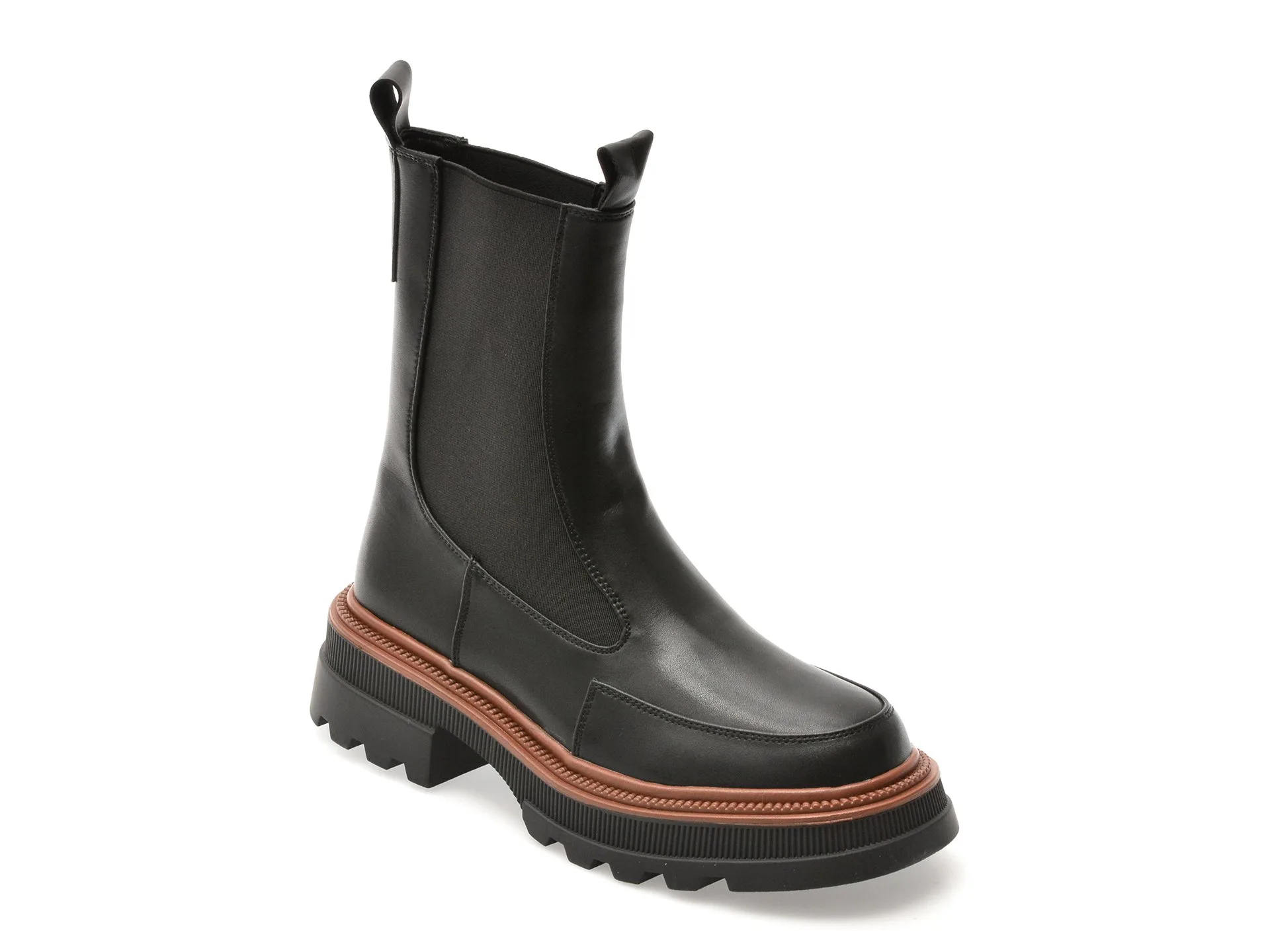 Ghete FLAVIA PASSINI negre, TC370, din piele naturala 1 Ghete FLAVIA PASSINI negre