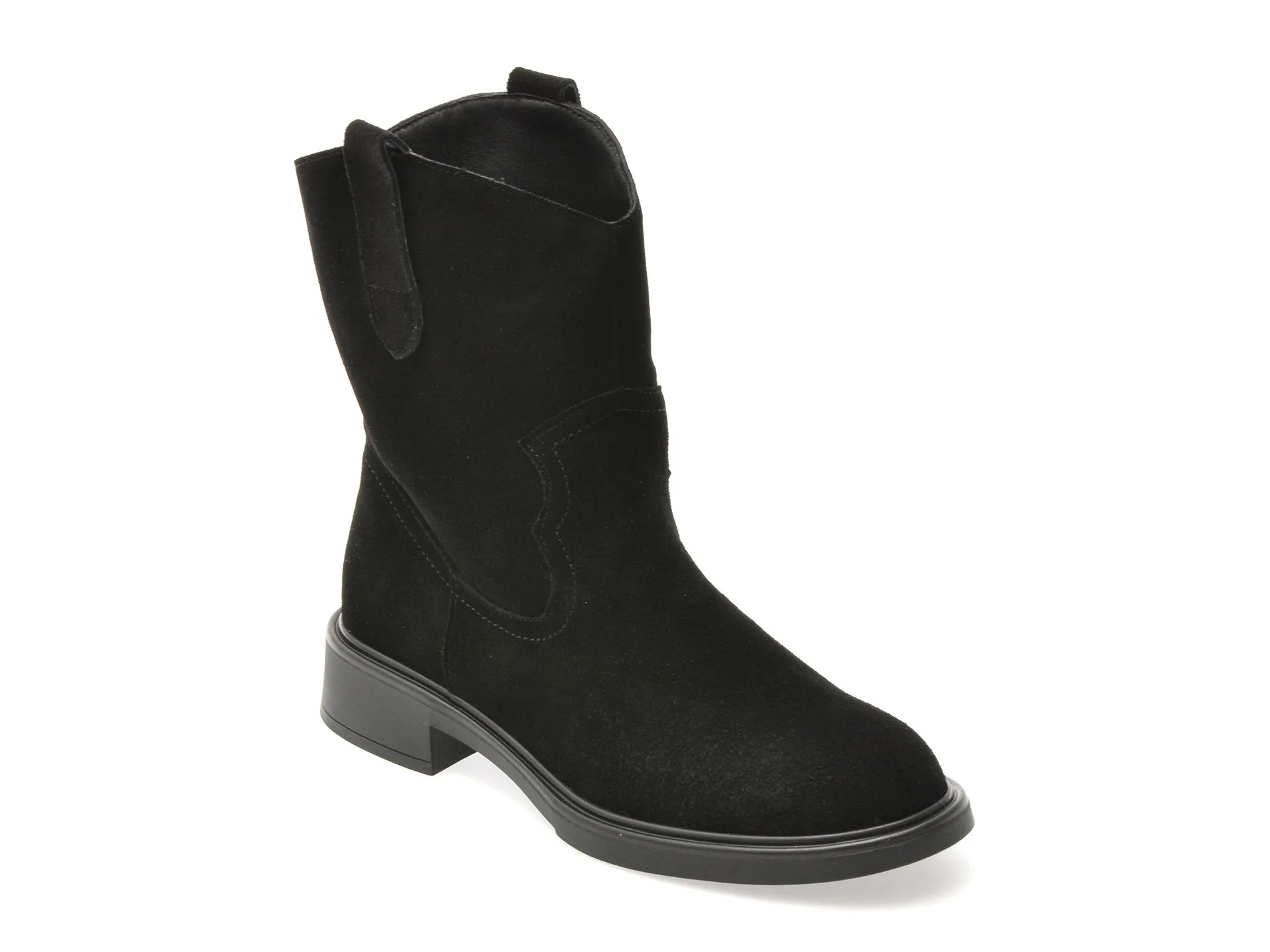 Ghete FLAVIA PASSINI negre, TC372, din piele intoarsa 1 Ghete FLAVIA PASSINI negre