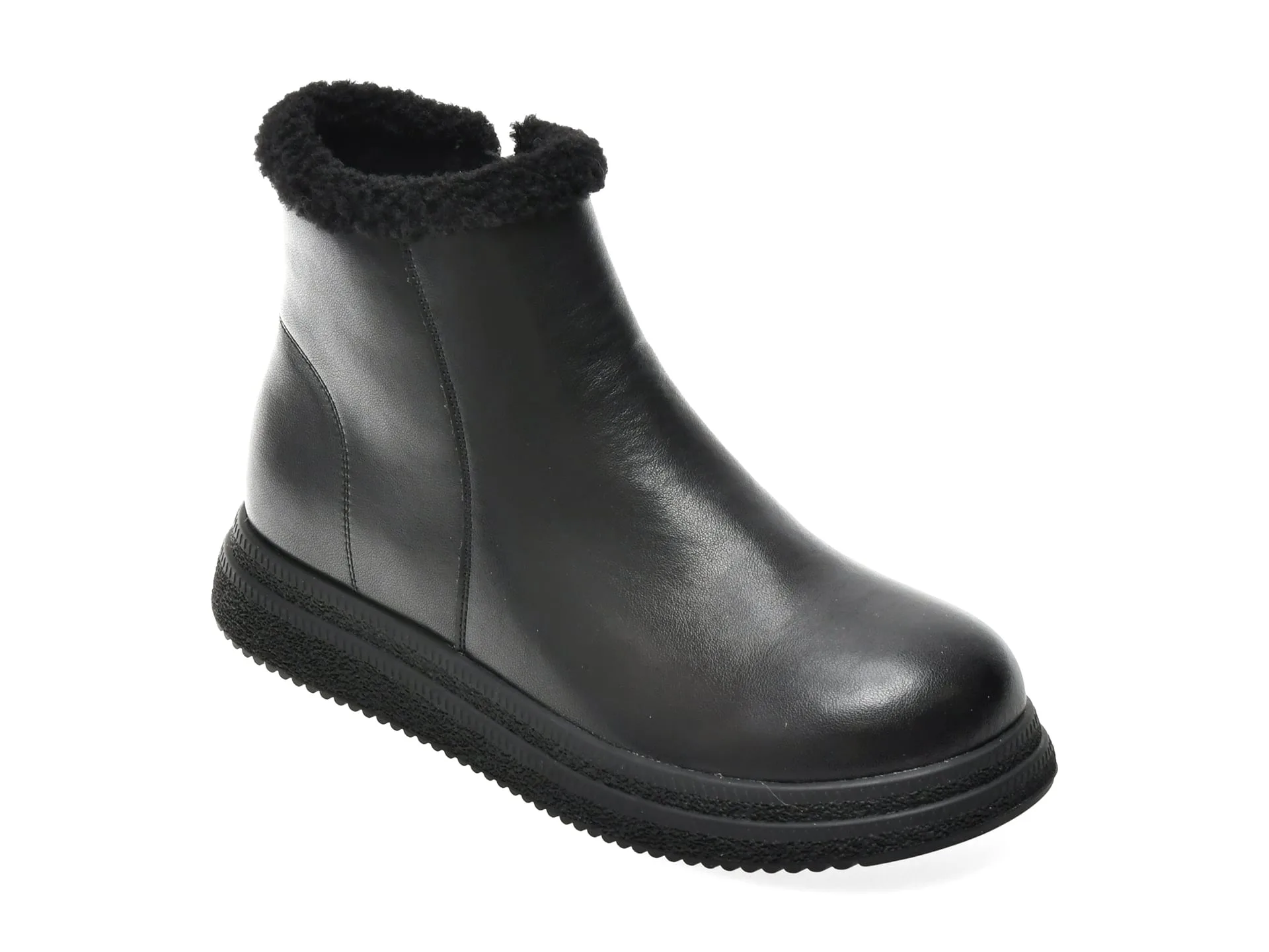 Ghete FLAVIA PASSINI negre, W81521, din piele naturala 1 Ghete FLAVIA PASSINI negre