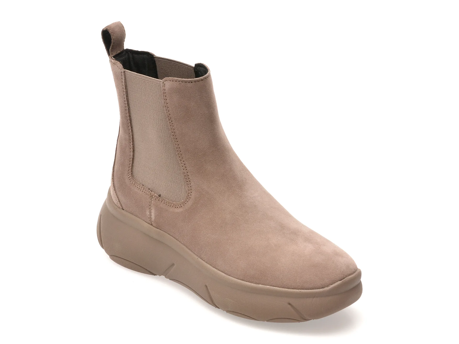 Ghete GEOX gri, D56NHB, din piele intoarsa 1 Ghete GEOX gri