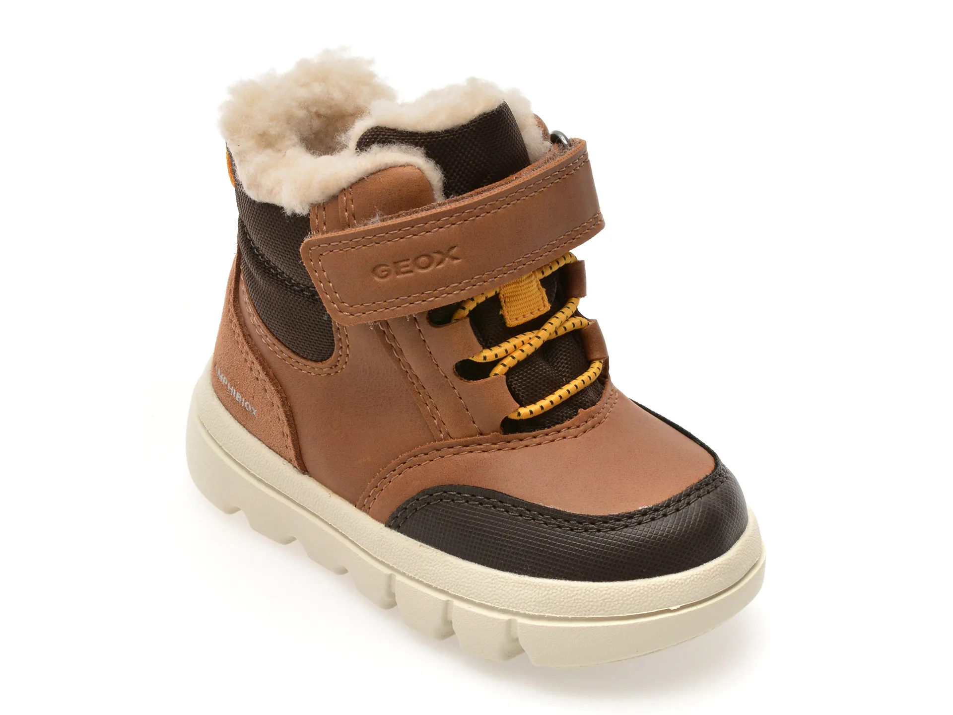 Ghete GEOX maro, B365BC, din piele ecologica 1 Ghete GEOX maro