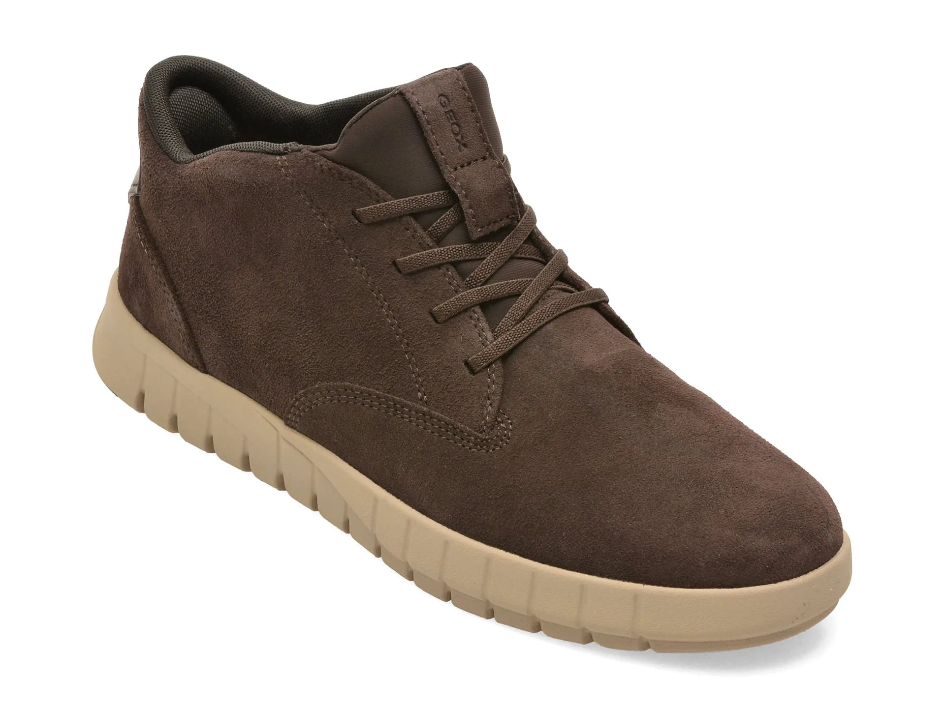 Ghete GEOX maro, U56MAB, din piele intoarsa 1 Ghete GEOX maro