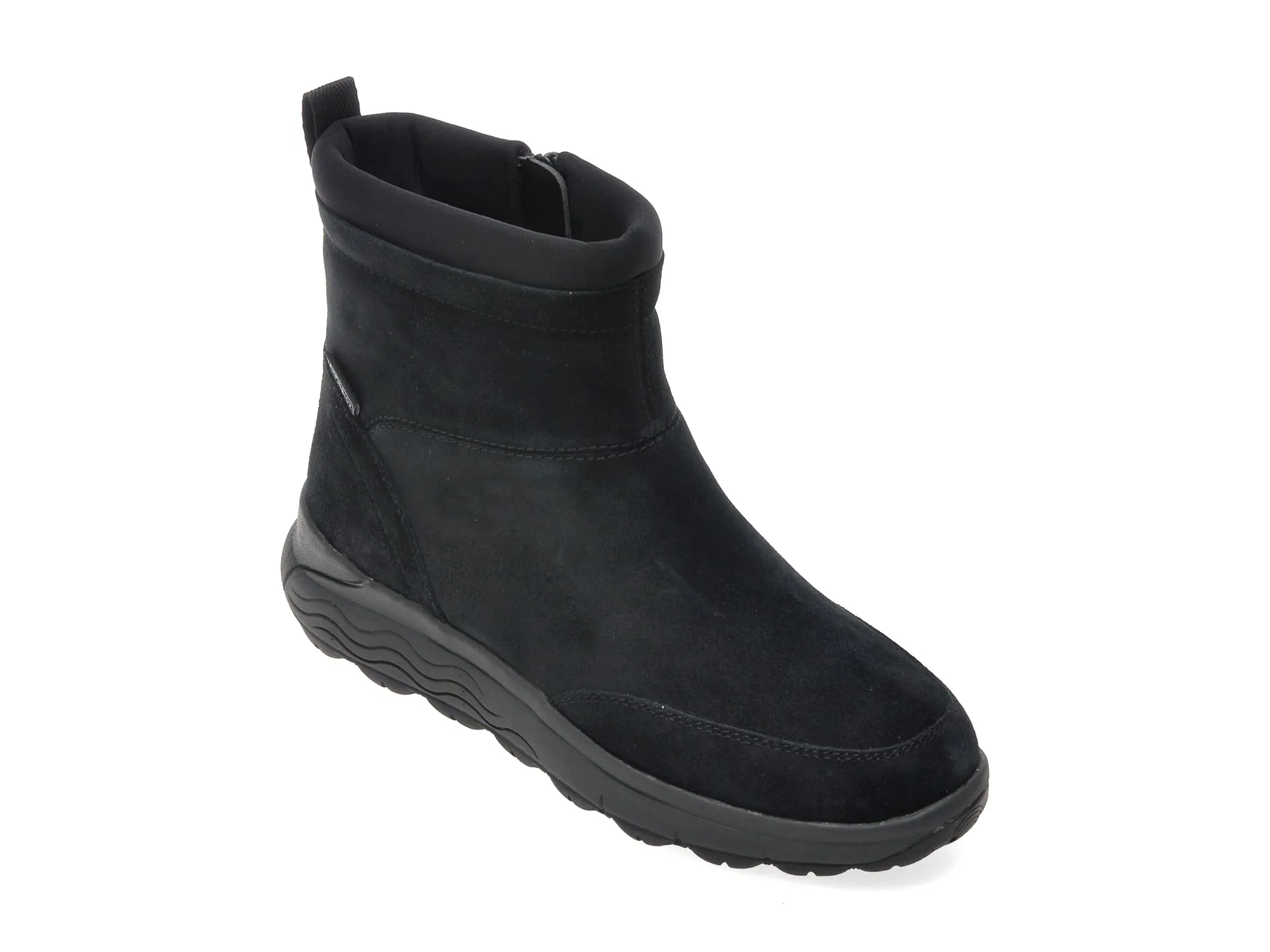 Ghete GEOX negre, D6626C, din piele intoarsa 1 Ghete GEOX negre