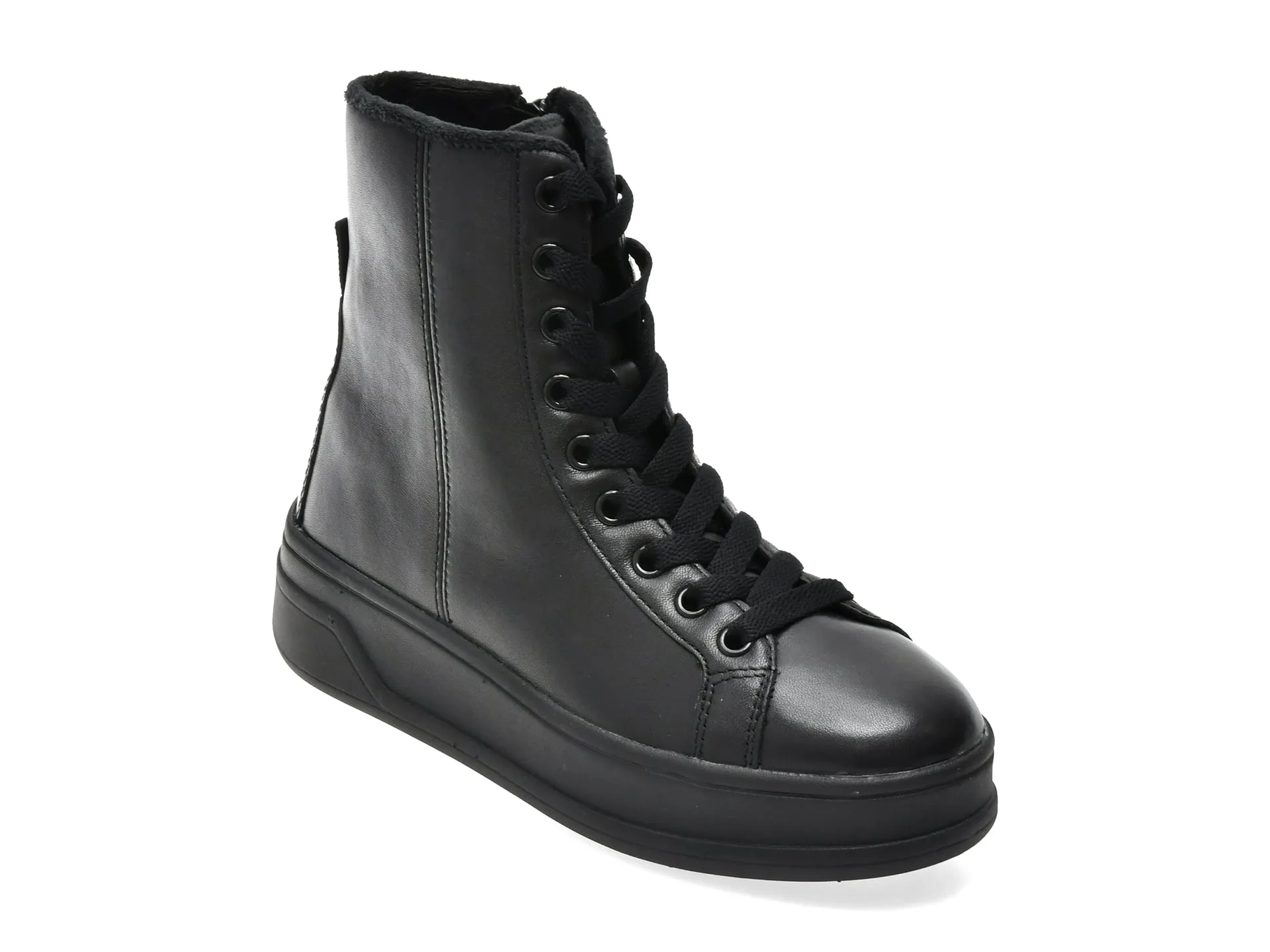 Ghete GEOX negre, D66WVF, din piele naturala 1 Ghete GEOX negre