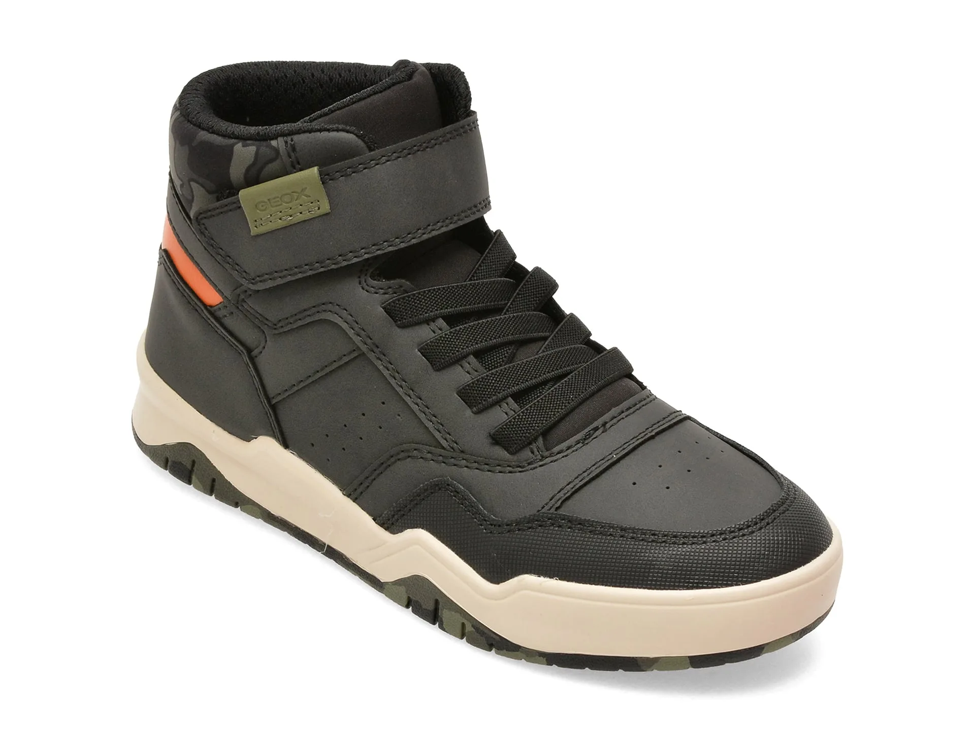 Ghete GEOX negre, J367RF, din piele ecologica 1 Ghete GEOX negre