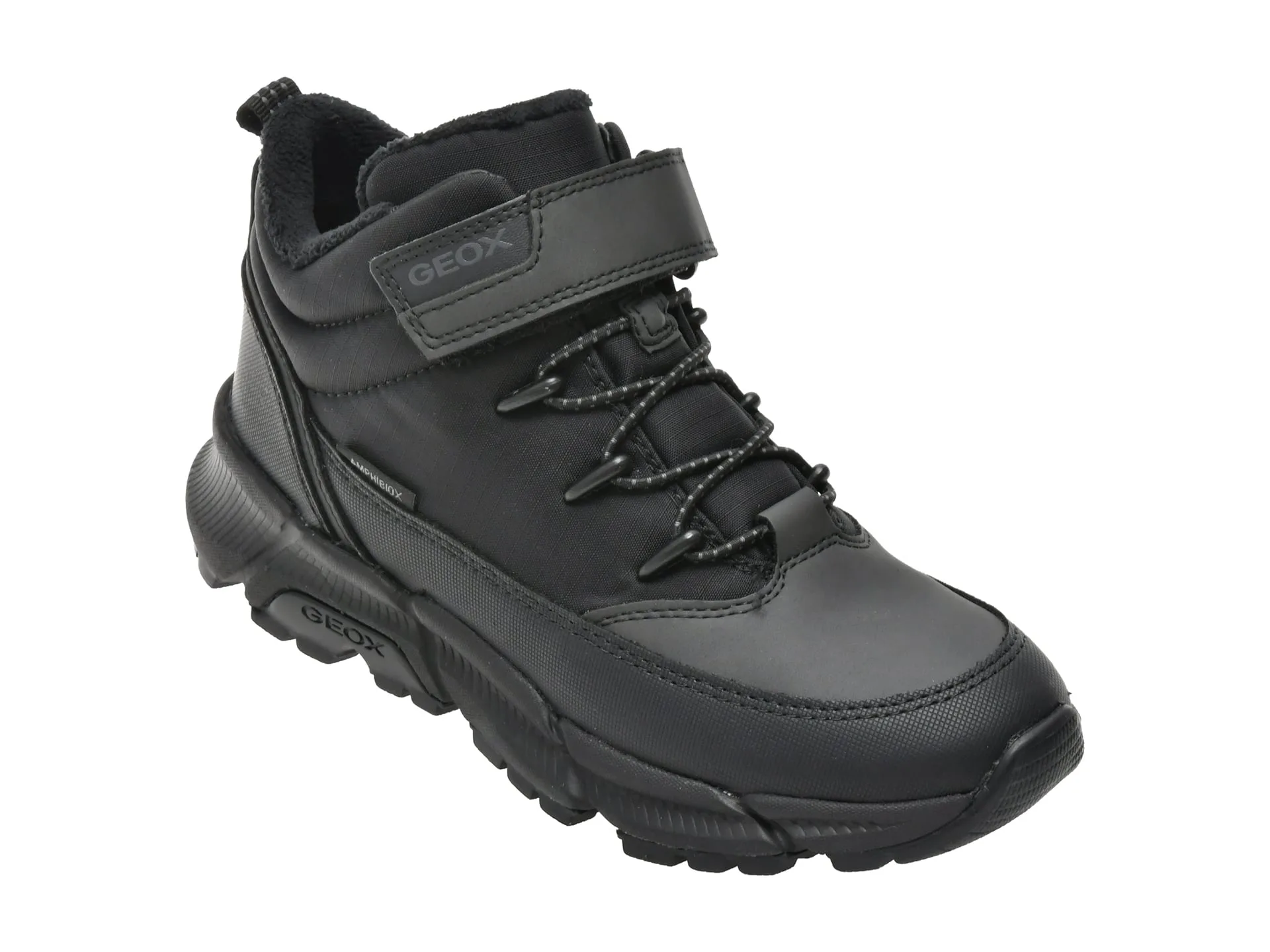 Ghete GEOX negre, J66LCA, din material textil 1 Ghete GEOX negre