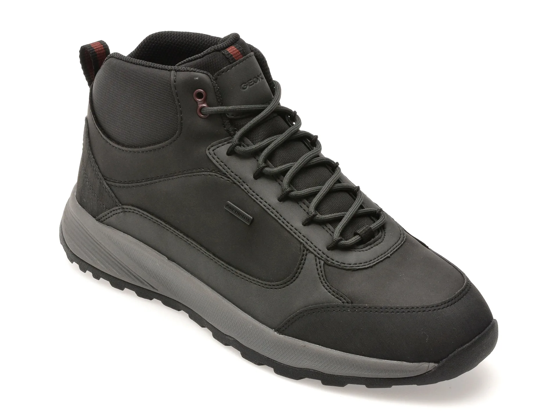 Ghete GEOX negre, U56EZA, din piele ecologica 1 Ghete GEOX negre