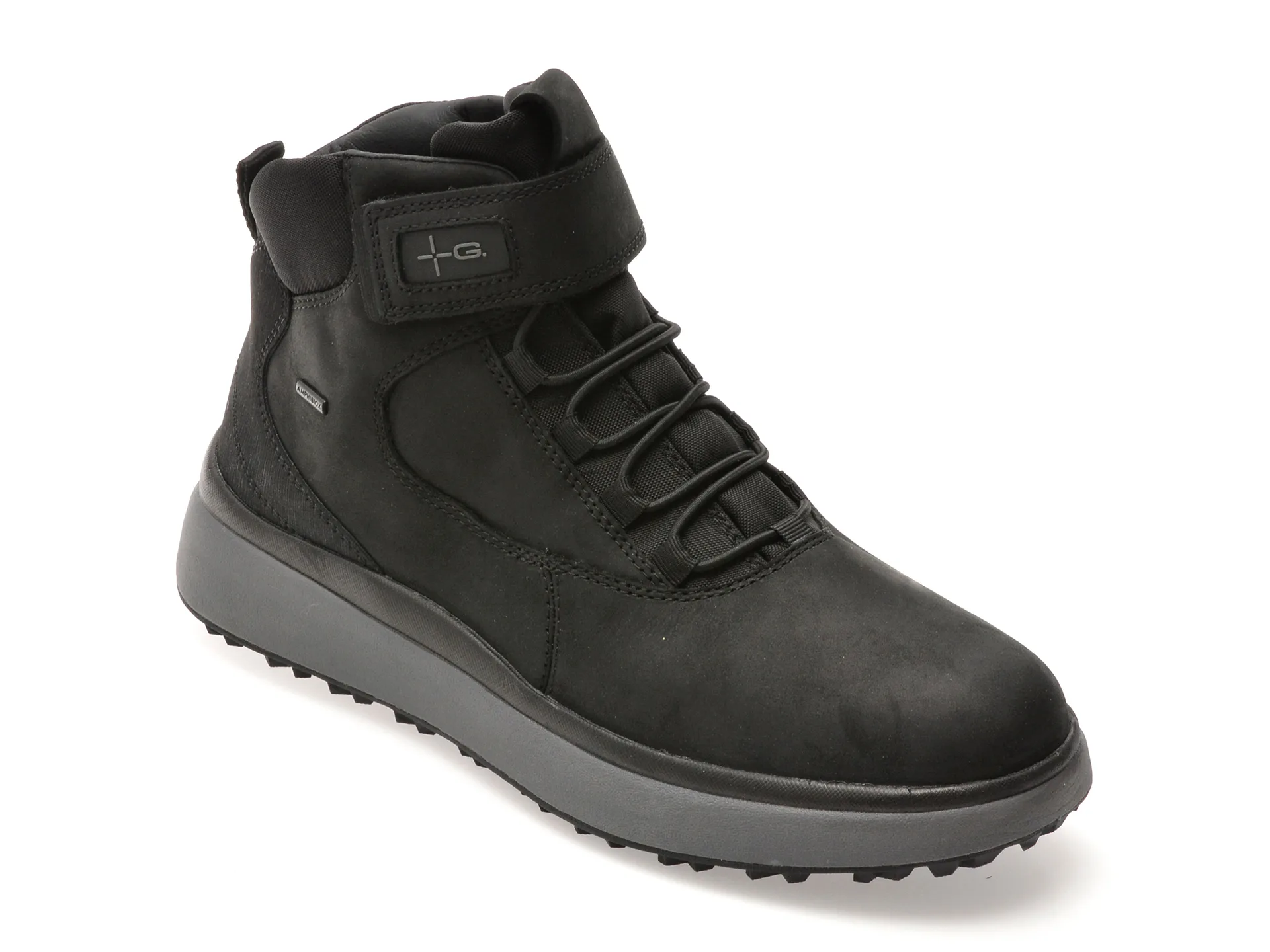 Ghete GEOX negre, U56FZC, din piele naturala 1 Ghete GEOX negre