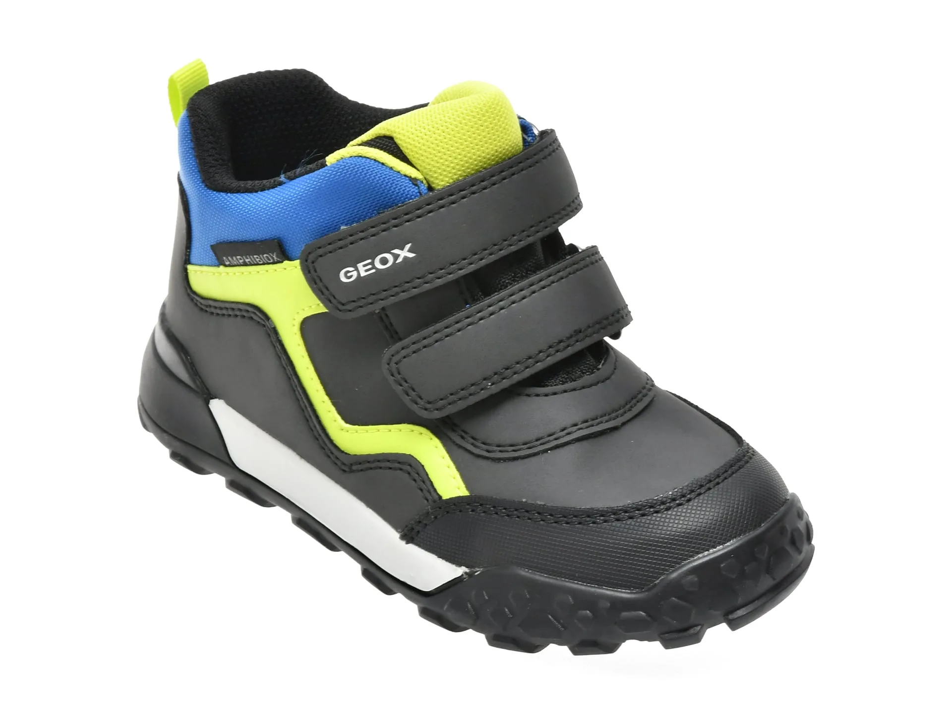 Ghete GEOX negri, B566LB, din piele ecologica 1 Ghete GEOX negri
