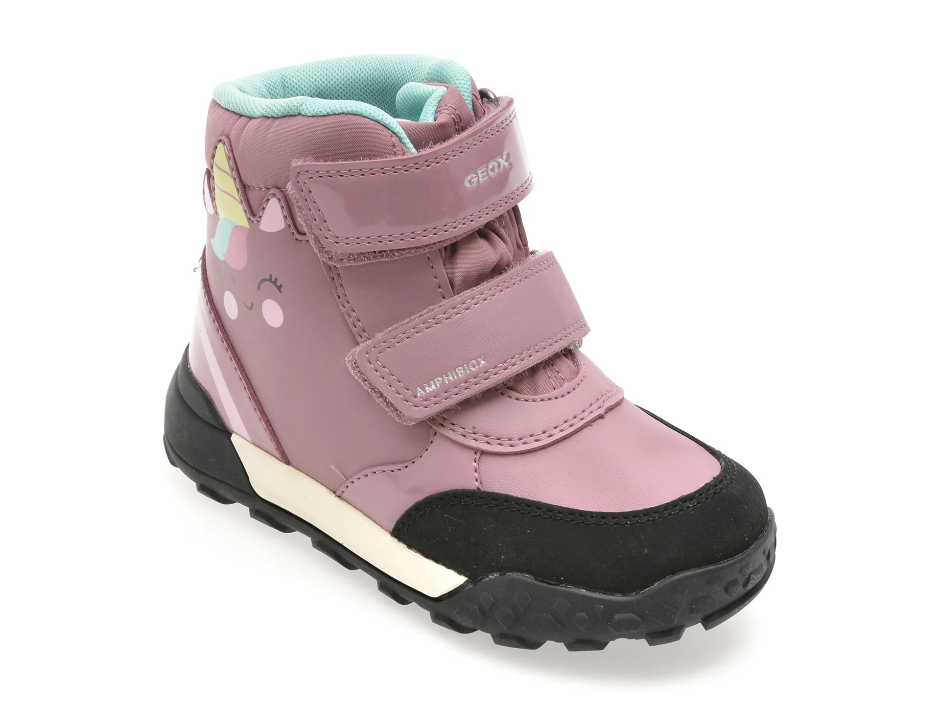 Ghete GEOX roz, B566MD, din piele ecologica 1 Ghete GEOX roz