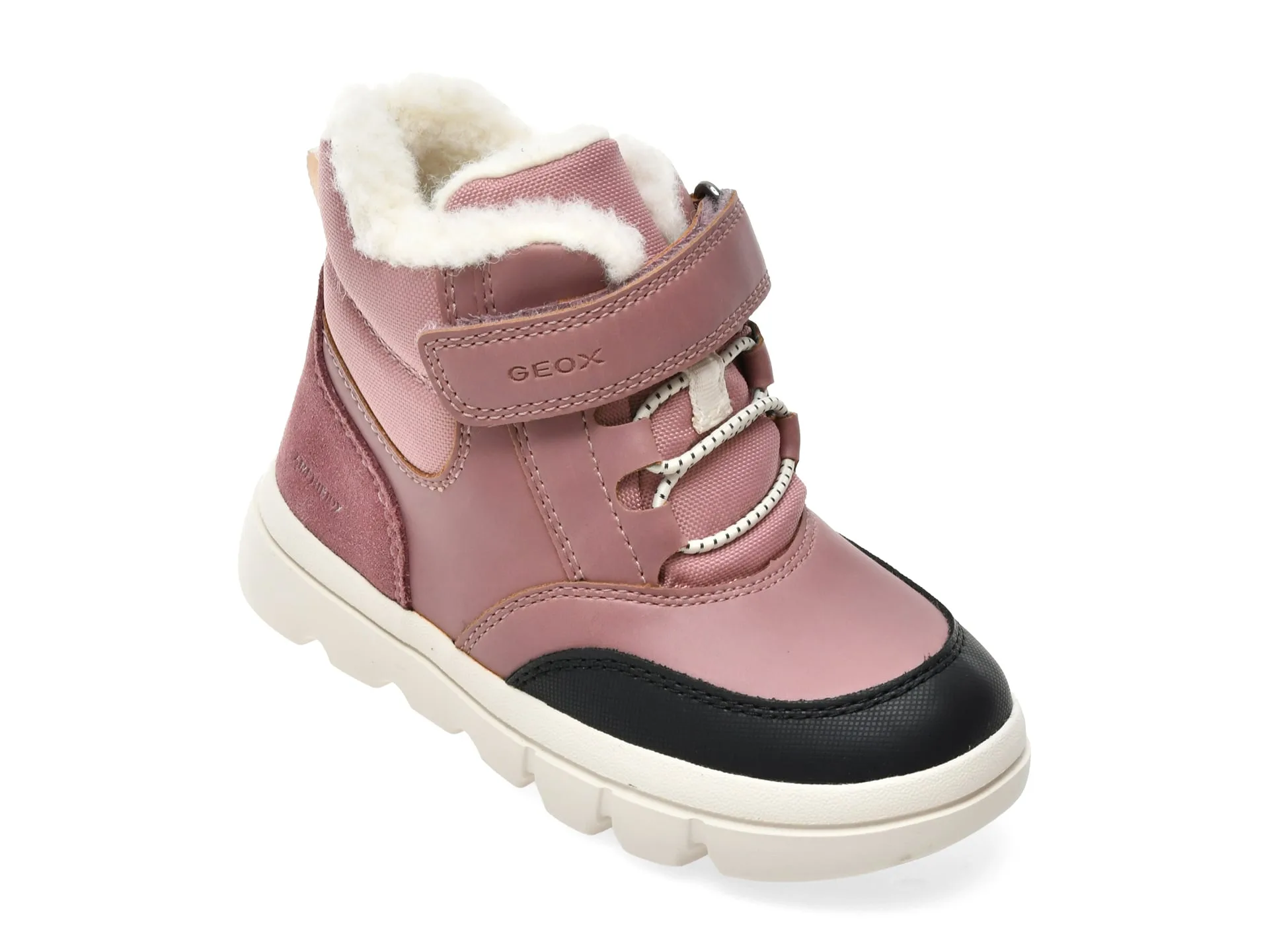 Ghete GEOX roz, B665AB, din piele ecologica 1 Ghete GEOX roz