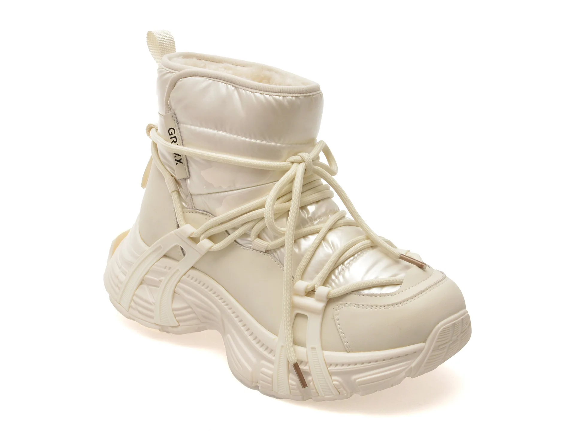 Ghete GRYXX albe, 25810, din material textil 1 Ghete GRYXX albe