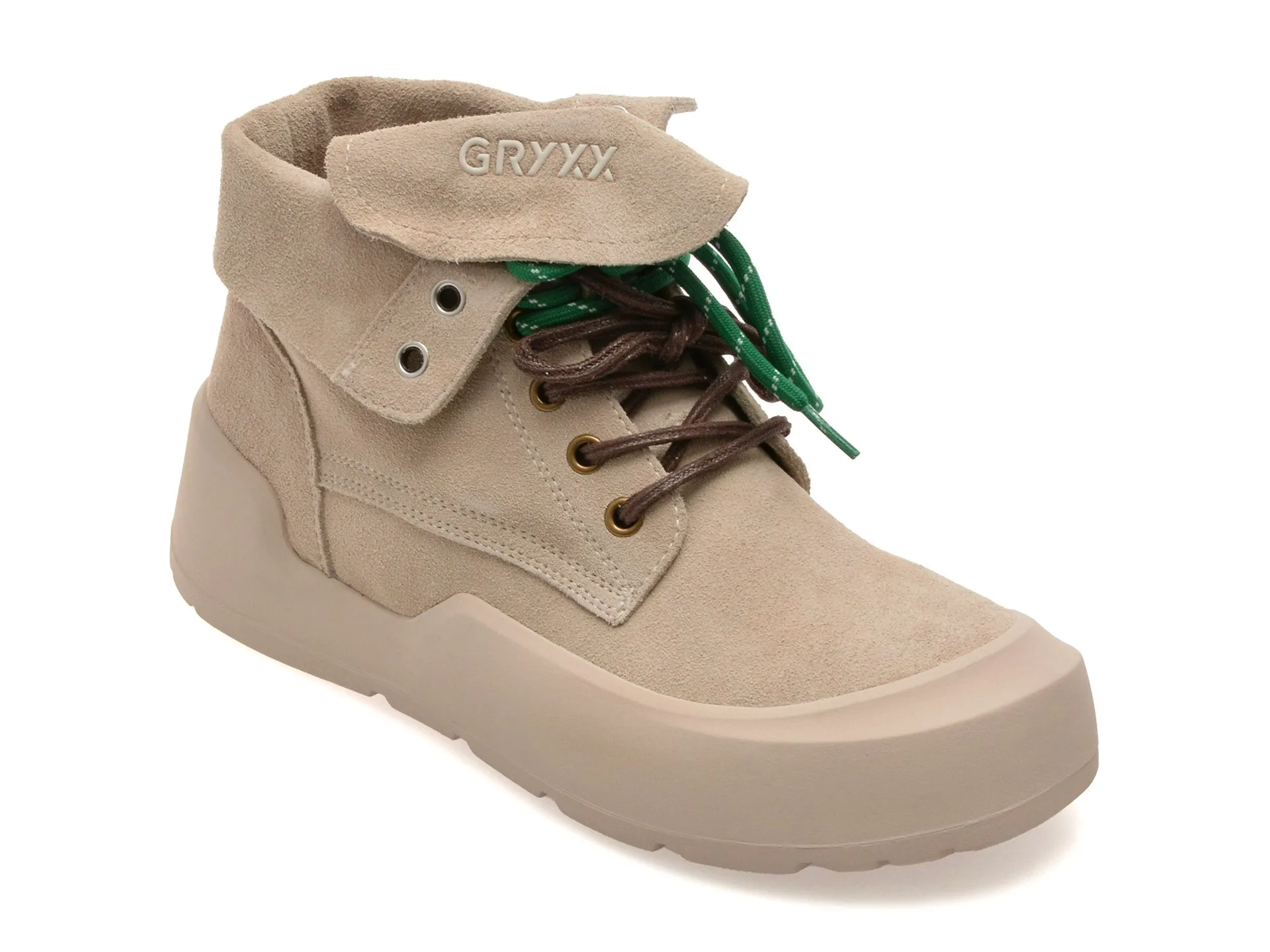 Ghete GRYXX gri, 26601, din piele intoarsa 1 Ghete GRYXX gri