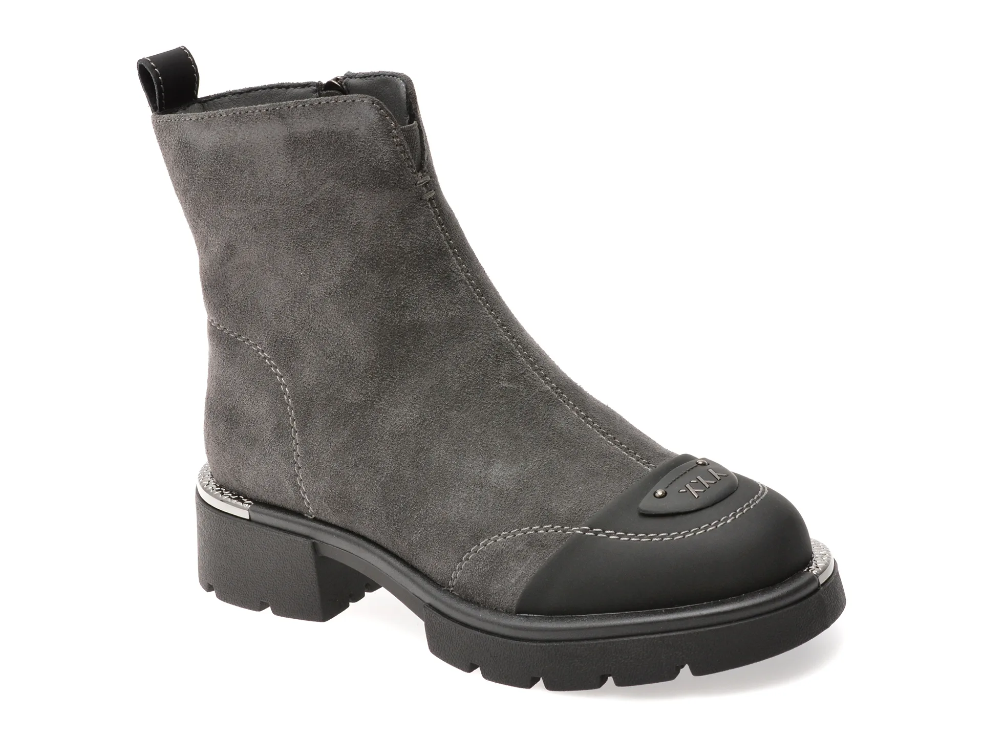 Ghete GRYXX gri, A062, din piele intoarsa 1 Ghete GRYXX gri