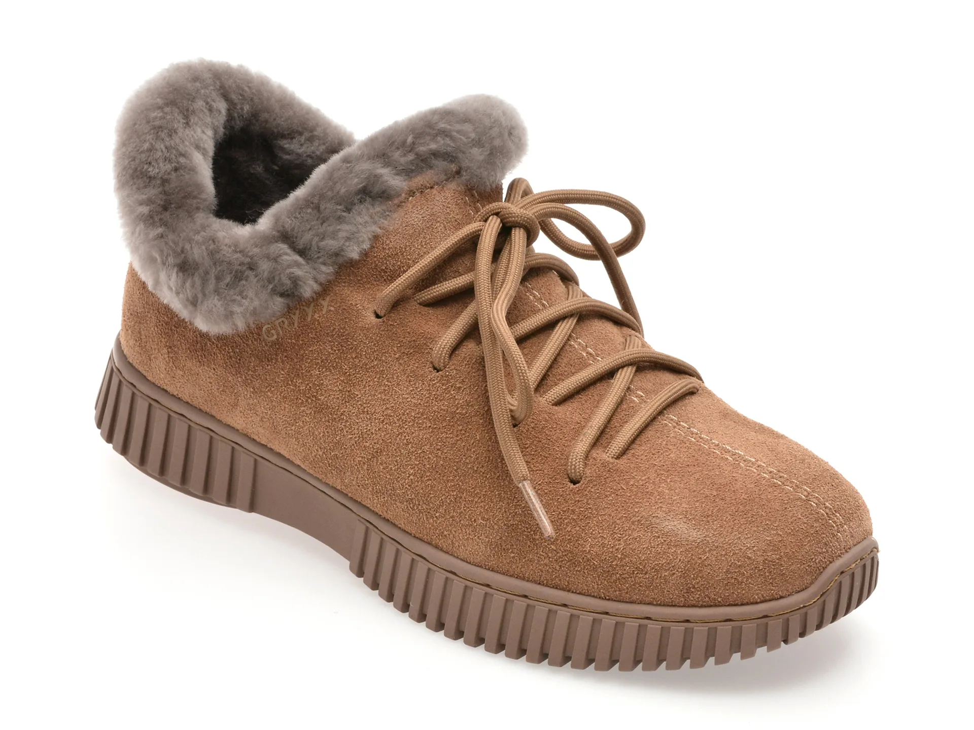 Ghete GRYXX gri, B201, din piele intoarsa 1 Ghete GRYXX gri