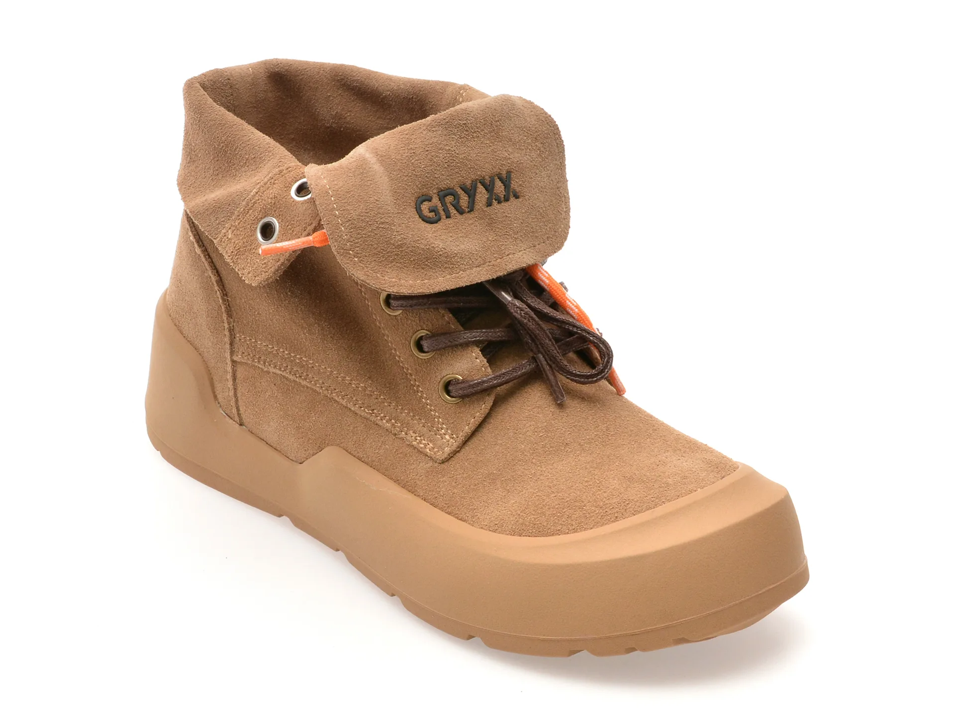 Ghete GRYXX maro, 26601, din piele intoarsa 1 Ghete GRYXX maro