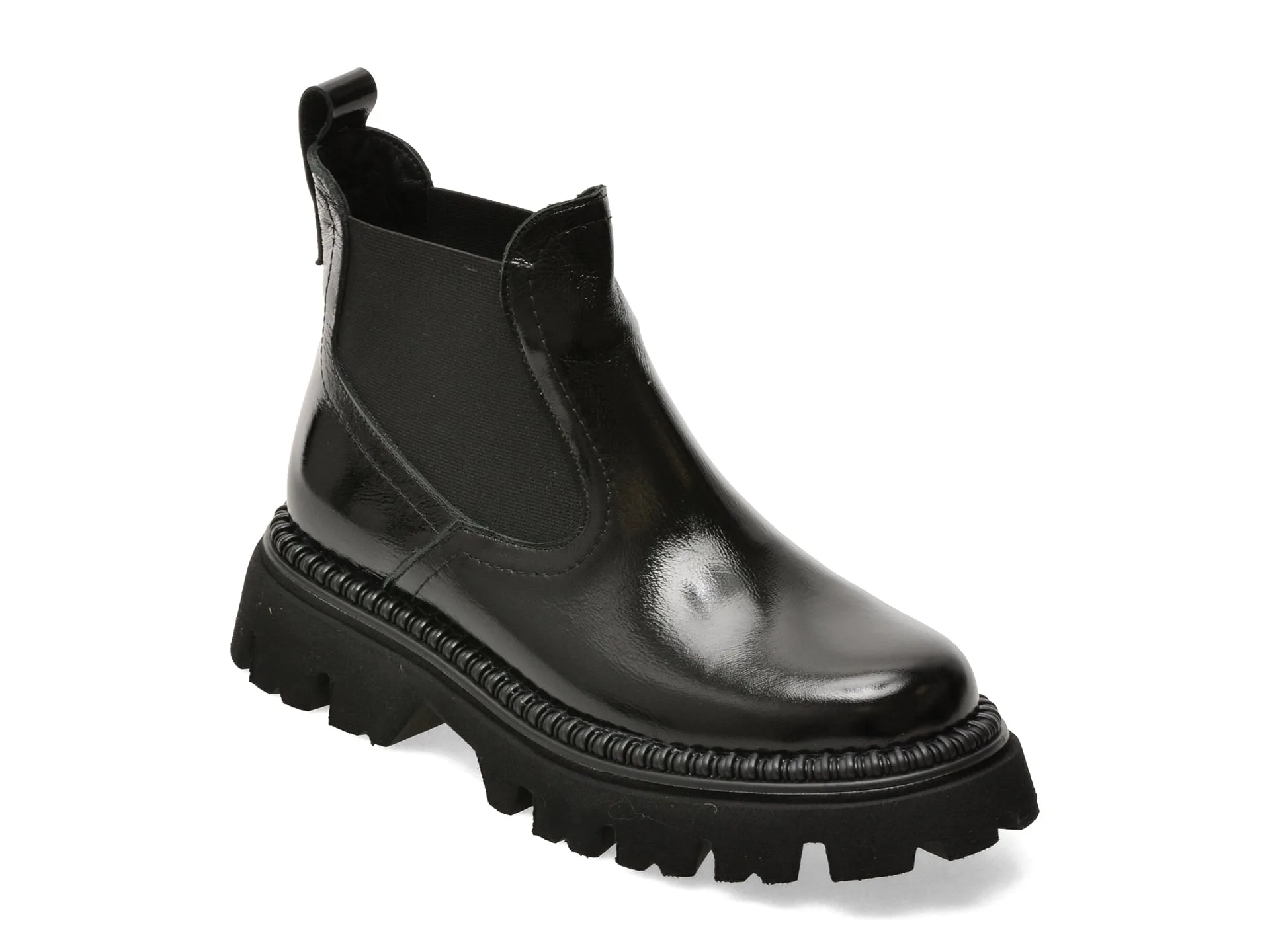 Ghete GRYXX negre, 208607, din piele naturala lacuita 1 Ghete GRYXX negre